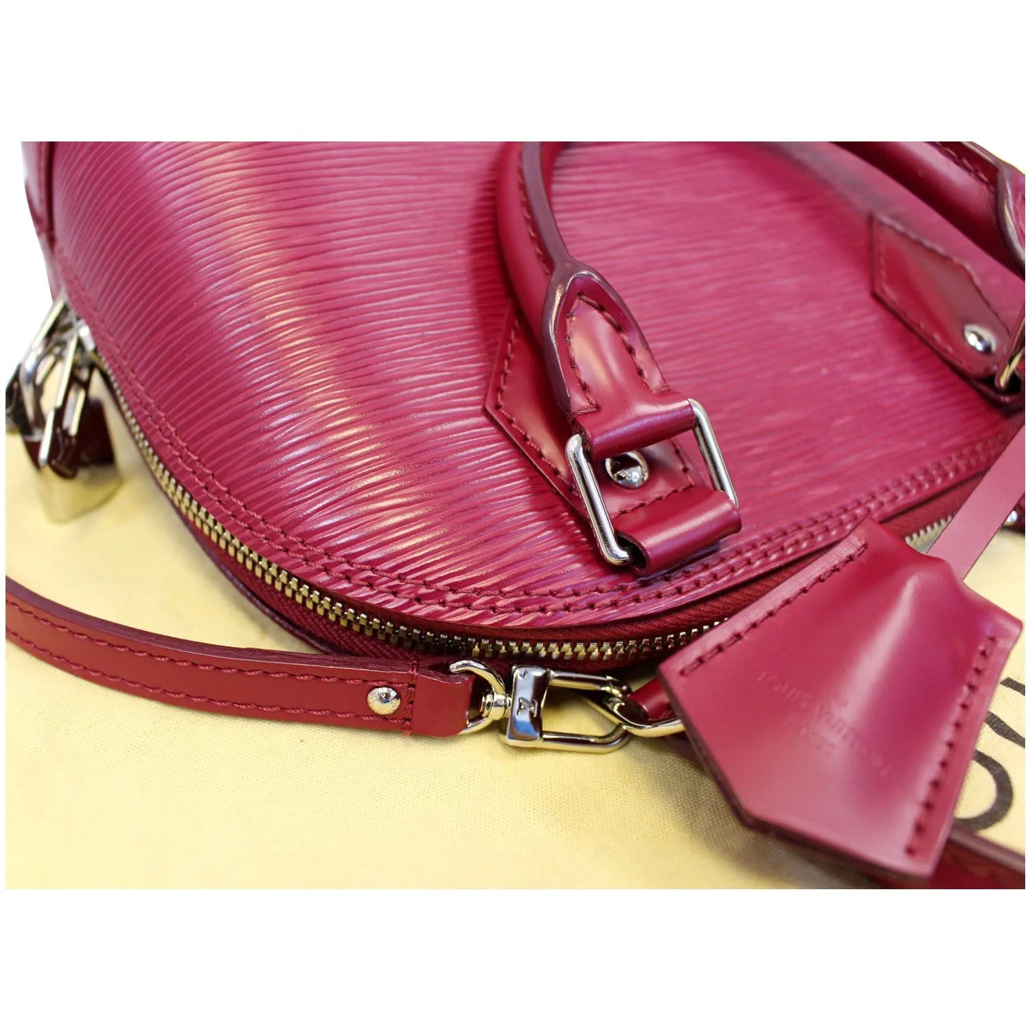 Louis Vuitton Alma BB Epi Leather Satchel Crossbody Bag