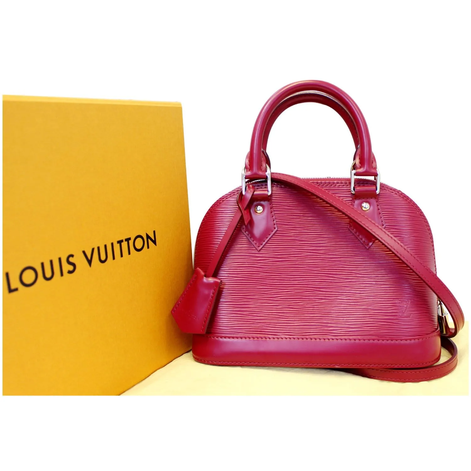 Louis Vuitton Alma BB Epi Leather Satchel Crossbody Bag