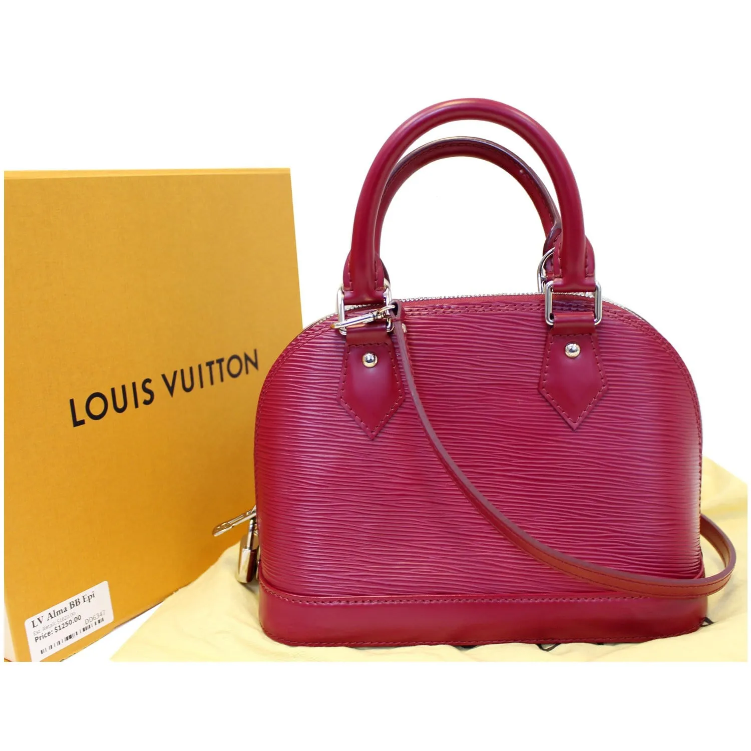 Louis Vuitton Alma BB Epi Leather Satchel Crossbody Bag