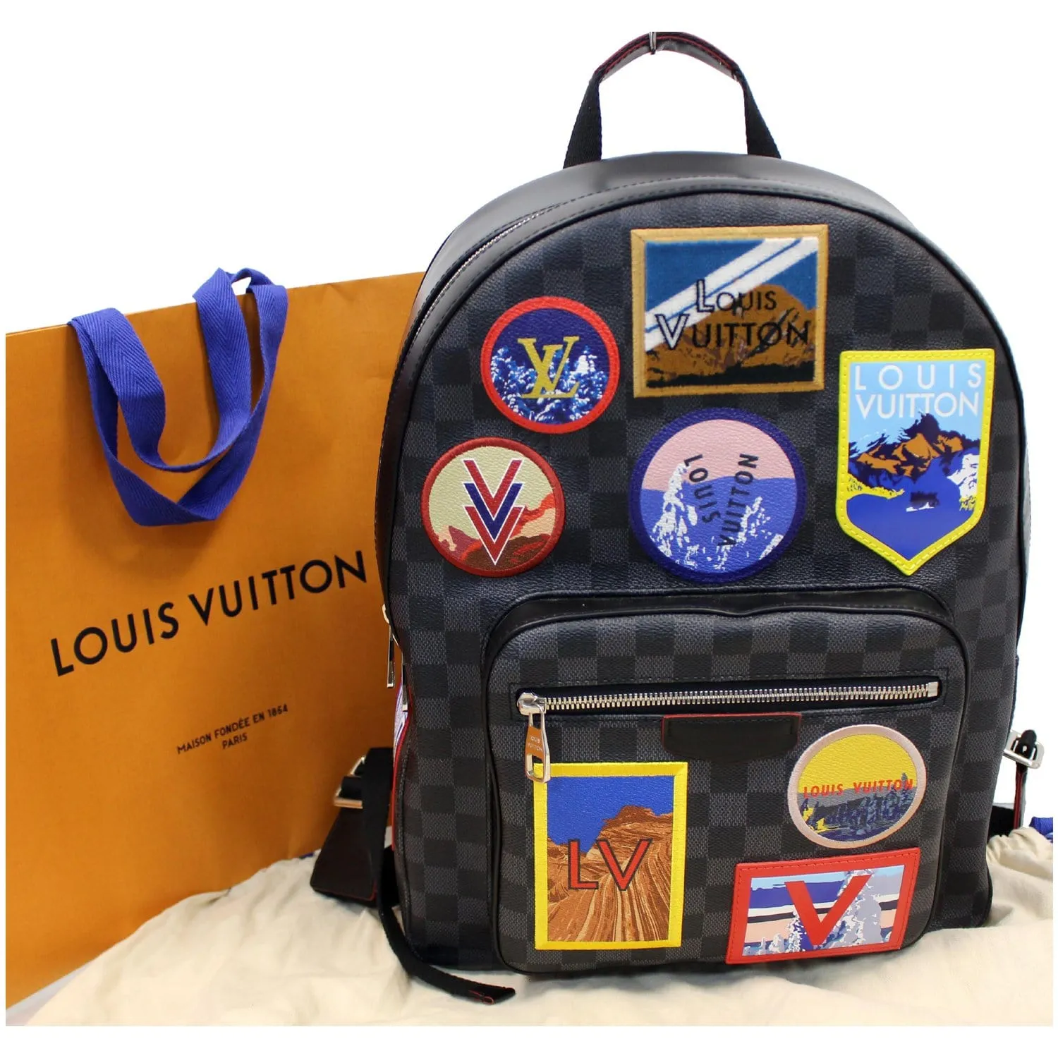 LOUIS VUITTON Alps Josh Damier Graphite Backpack Bag Black - 15% OFF
