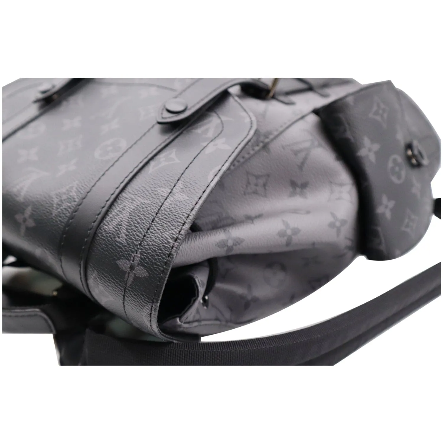 LOUIS VUITTON Christopher PM Reverse Monogram Eclipse Backpack Bag Black