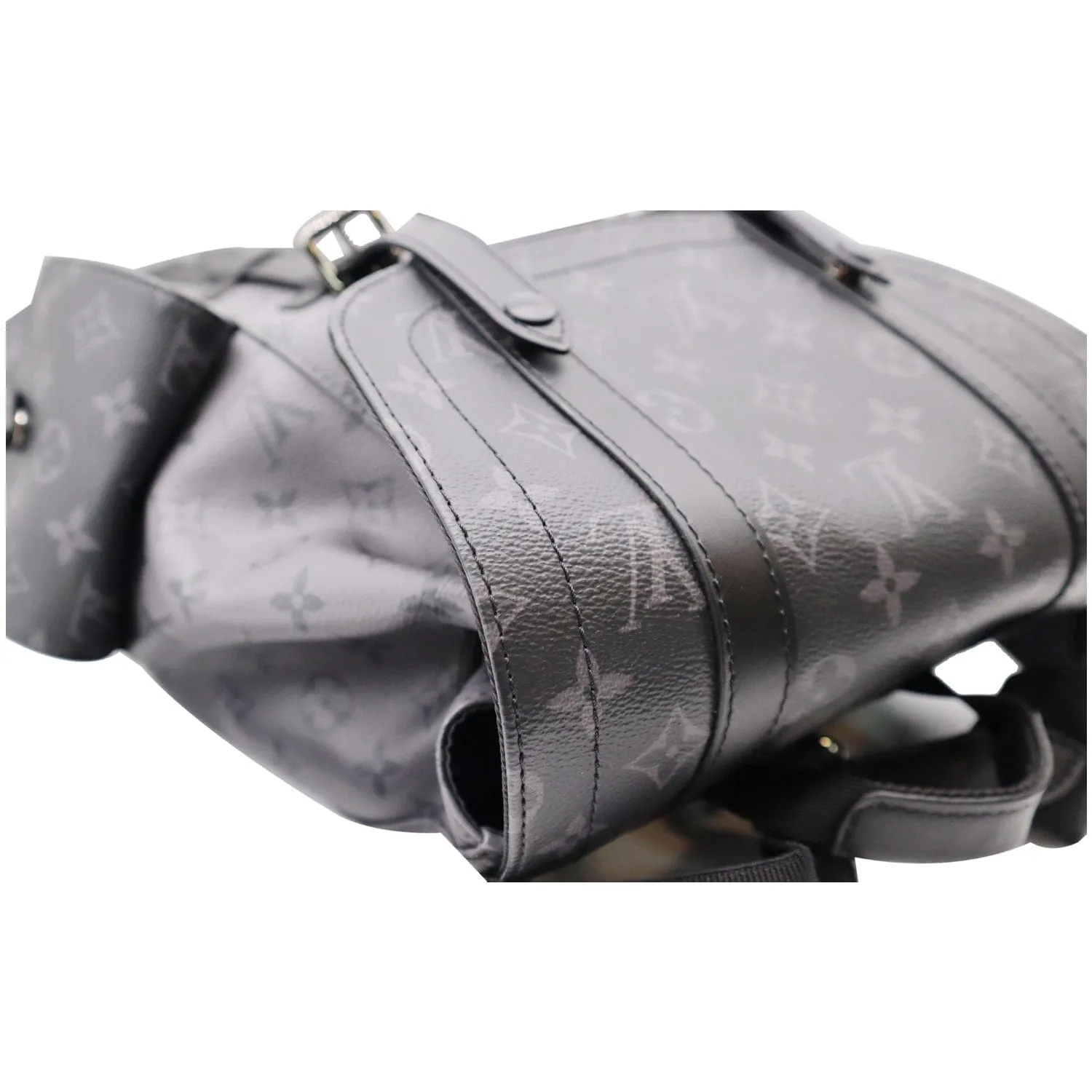 LOUIS VUITTON Christopher PM Reverse Monogram Eclipse Backpack Bag Black