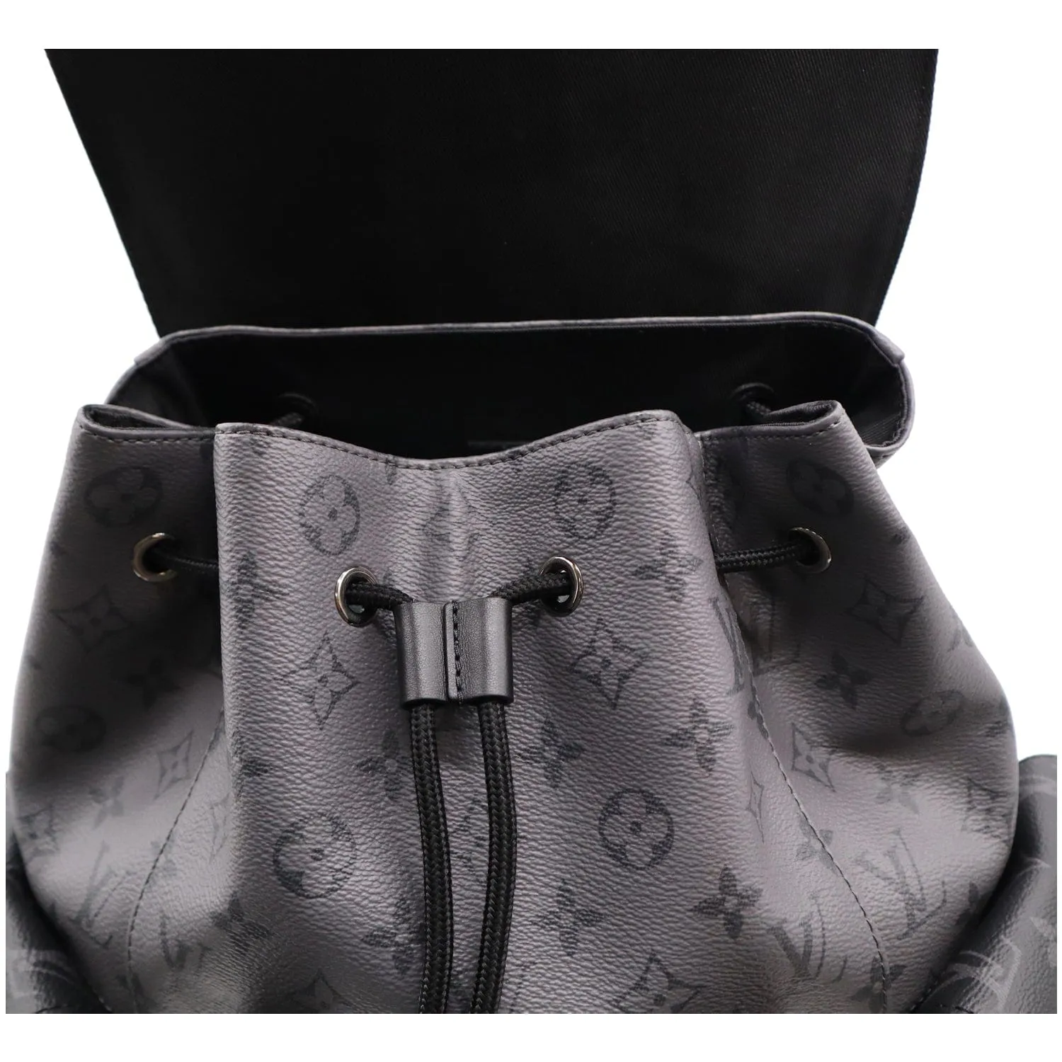 LOUIS VUITTON Christopher PM Reverse Monogram Eclipse Backpack Bag Black