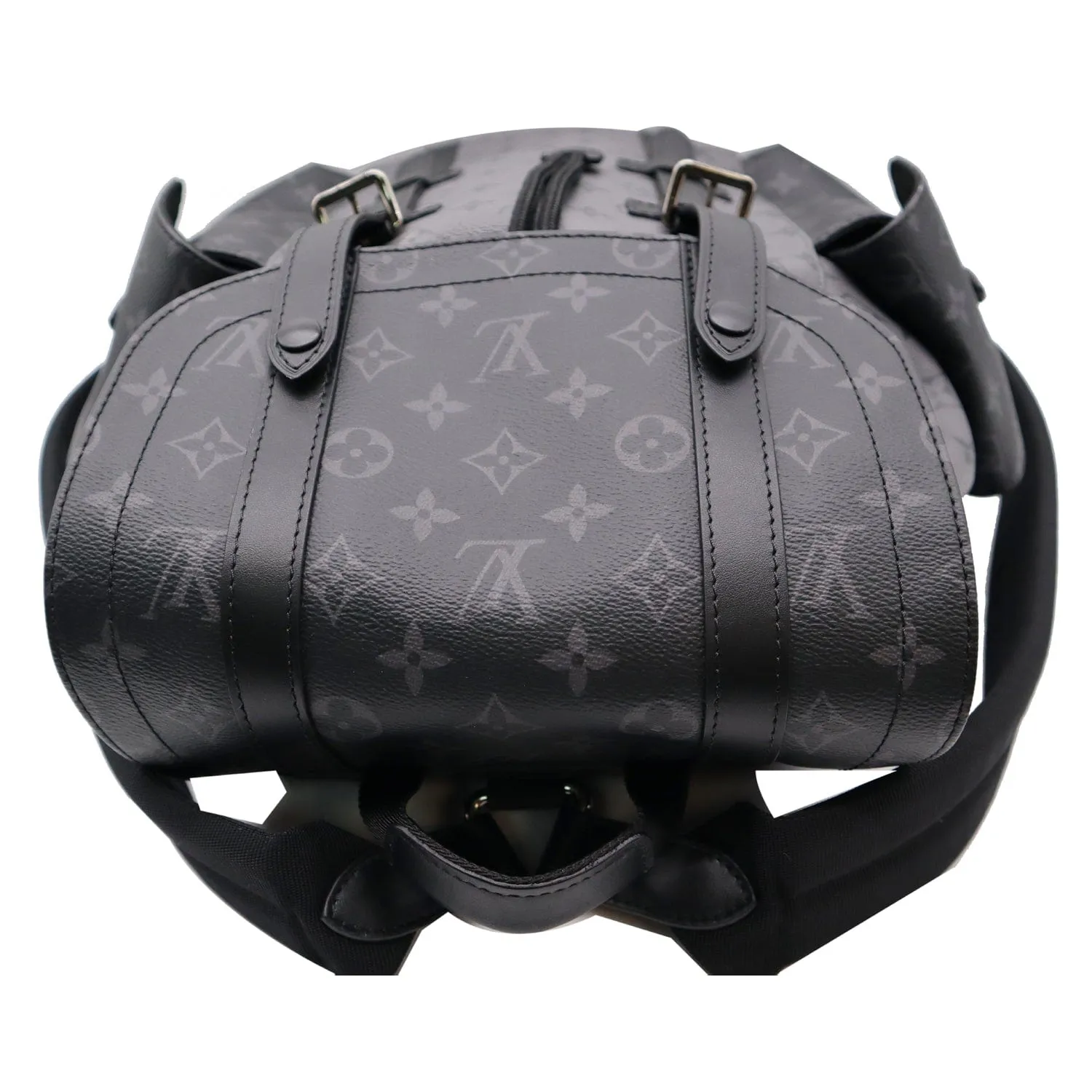 LOUIS VUITTON Christopher PM Reverse Monogram Eclipse Backpack Bag Black