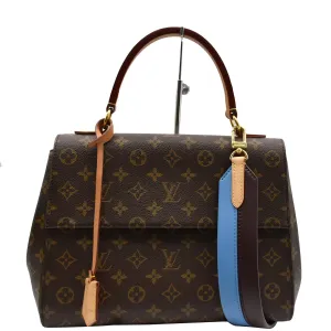 LOUIS VUITTON Cluny MM Monogram Canvas Shoulder Bag Brown