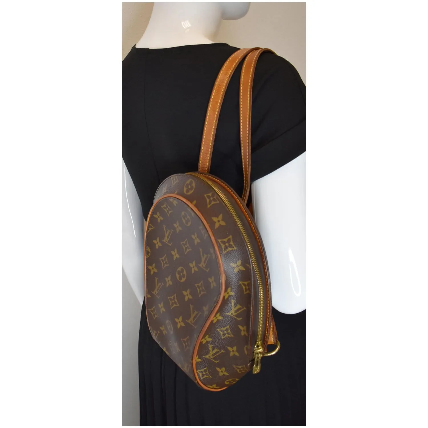 LOUIS VUITTON Ellipse Sac A Dos Monogram Canvas Backpack Bag Brown
