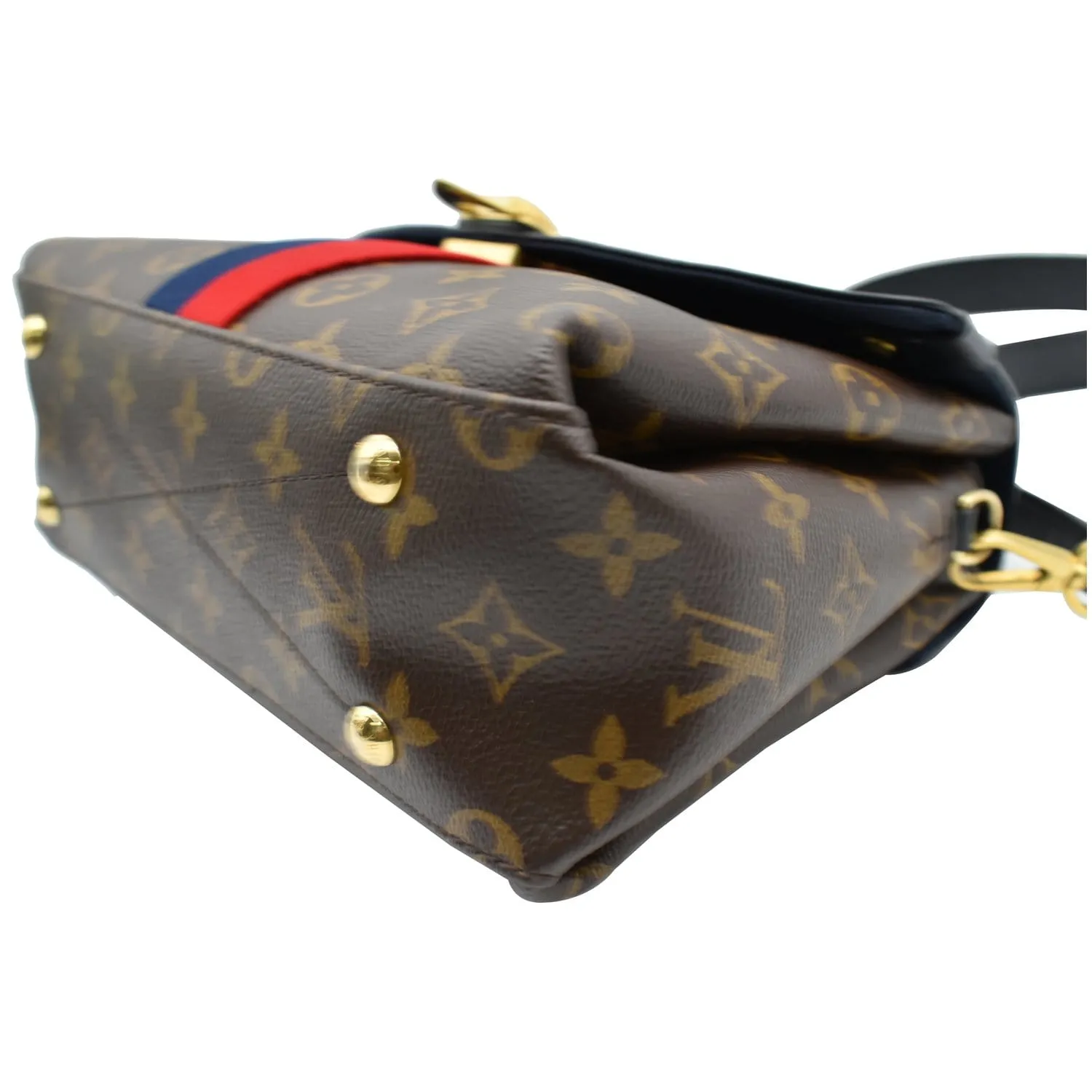 LOUIS VUITTON Georges BB Monogram Canvas Shoulder Bag Brown