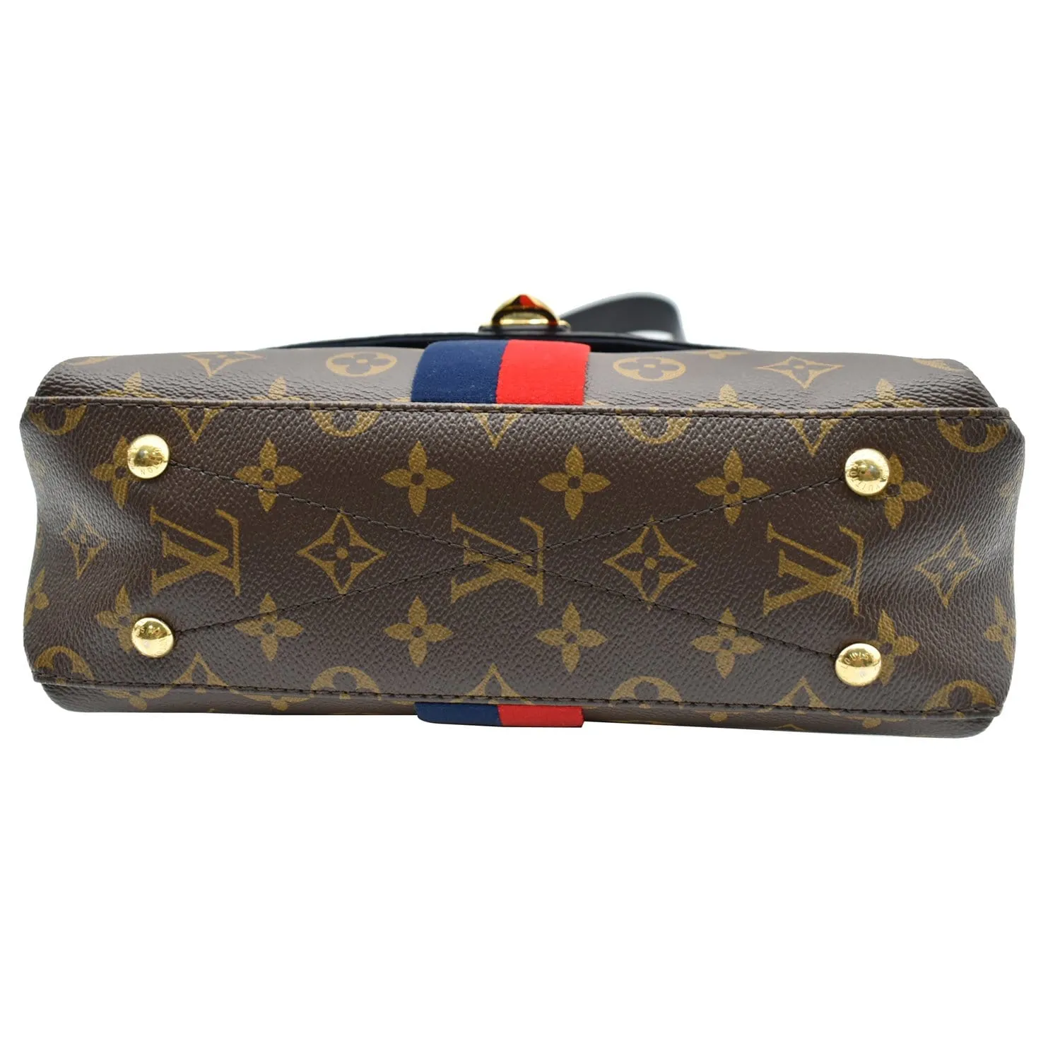 LOUIS VUITTON Georges BB Monogram Canvas Shoulder Bag Brown