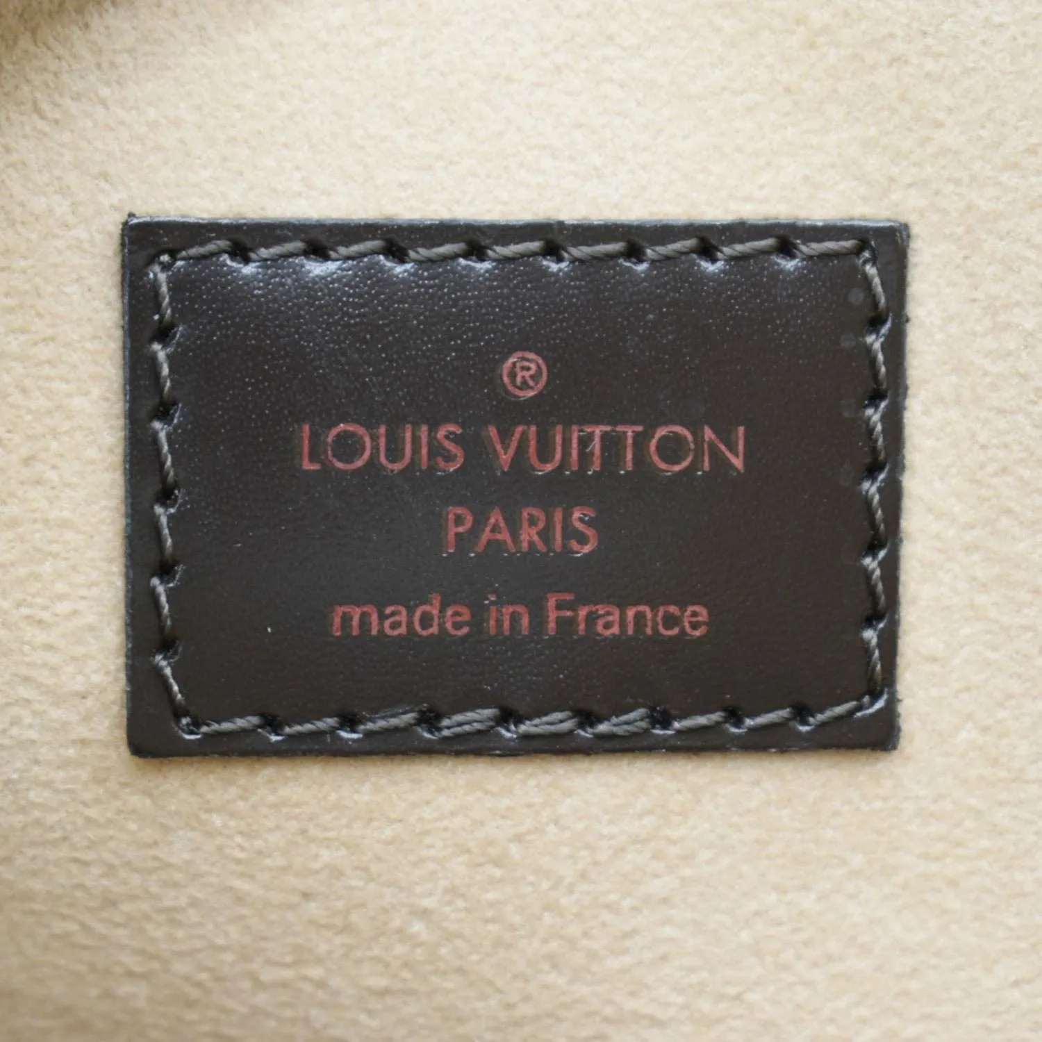 LOUIS VUITTON Kensington Damier Ebene Tote Bag Brown