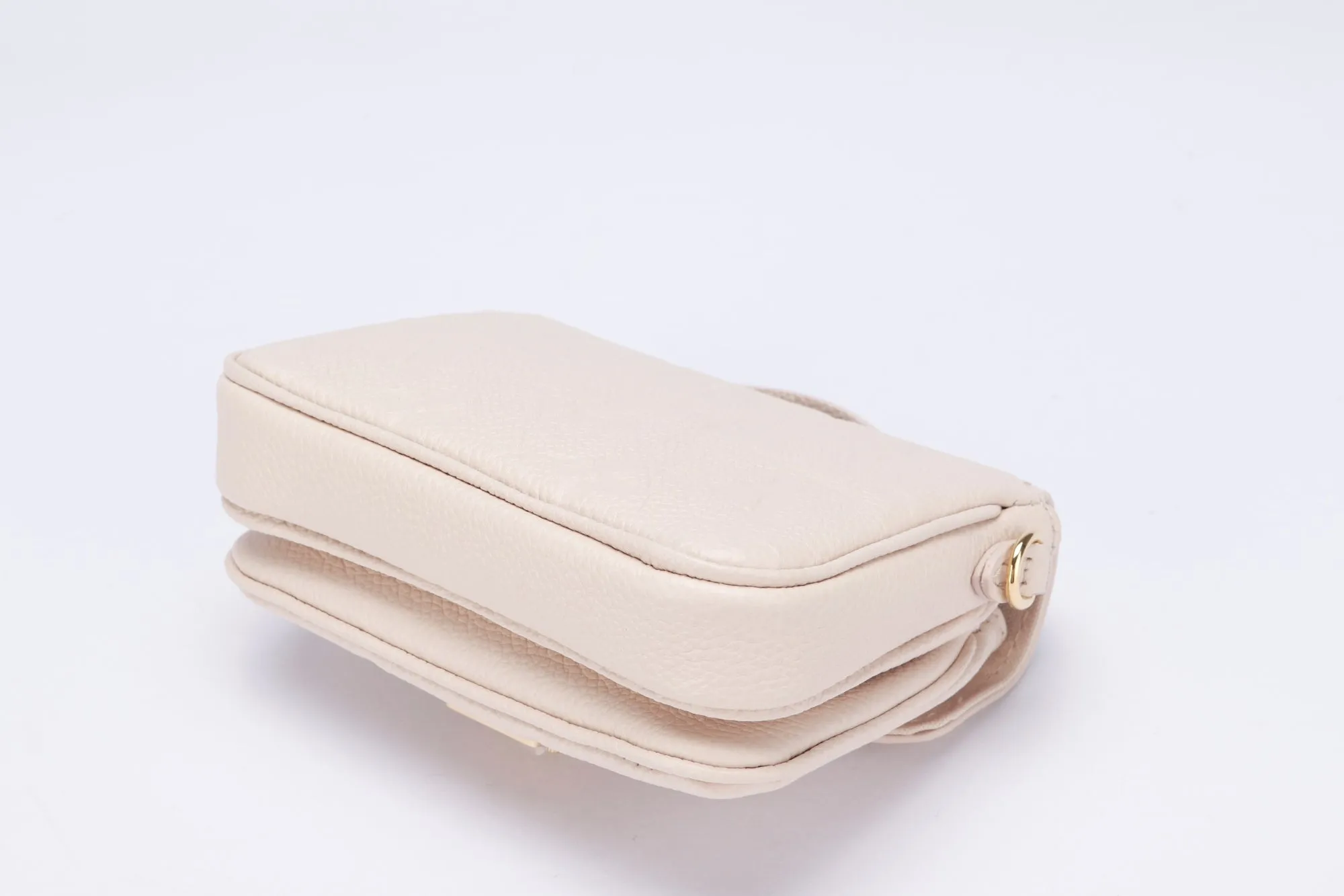 Louis Vuitton Micro Métis (M81390) Monogram Empreinte Beige Color, Gold Hardware with Gold Chain, Dust Cover & Box