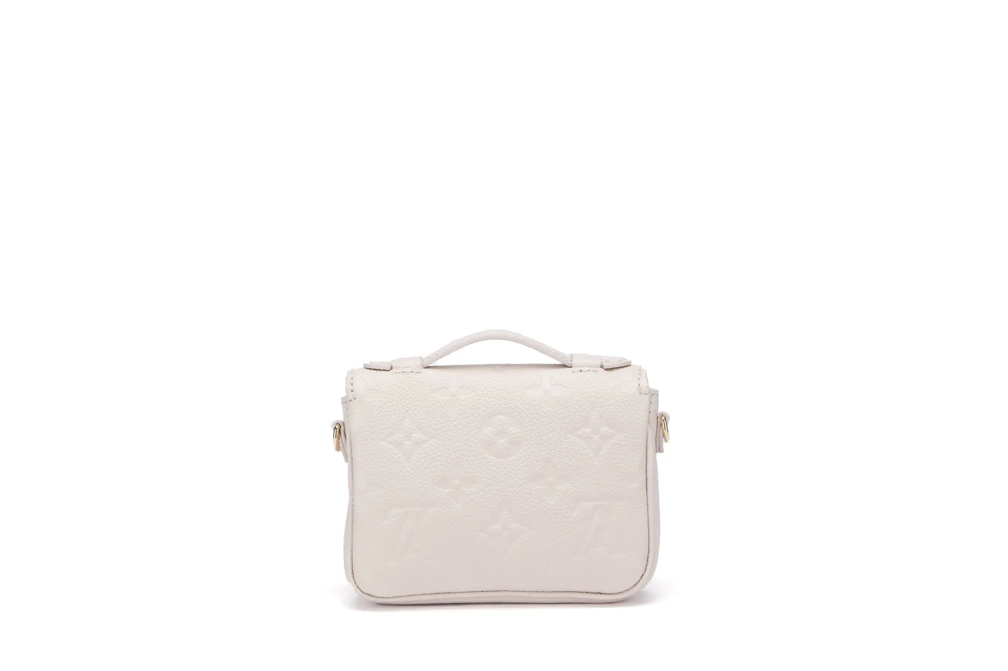 Louis Vuitton Micro Métis (M81390) Monogram Empreinte Beige Color, Gold Hardware with Gold Chain, Dust Cover & Box
