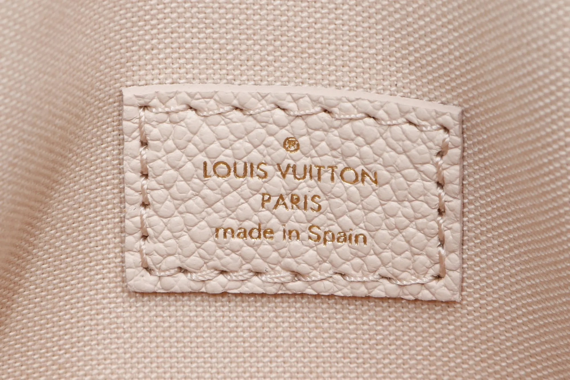 Louis Vuitton Micro Métis (M81390) Monogram Empreinte Beige Color, Gold Hardware with Gold Chain, Dust Cover & Box