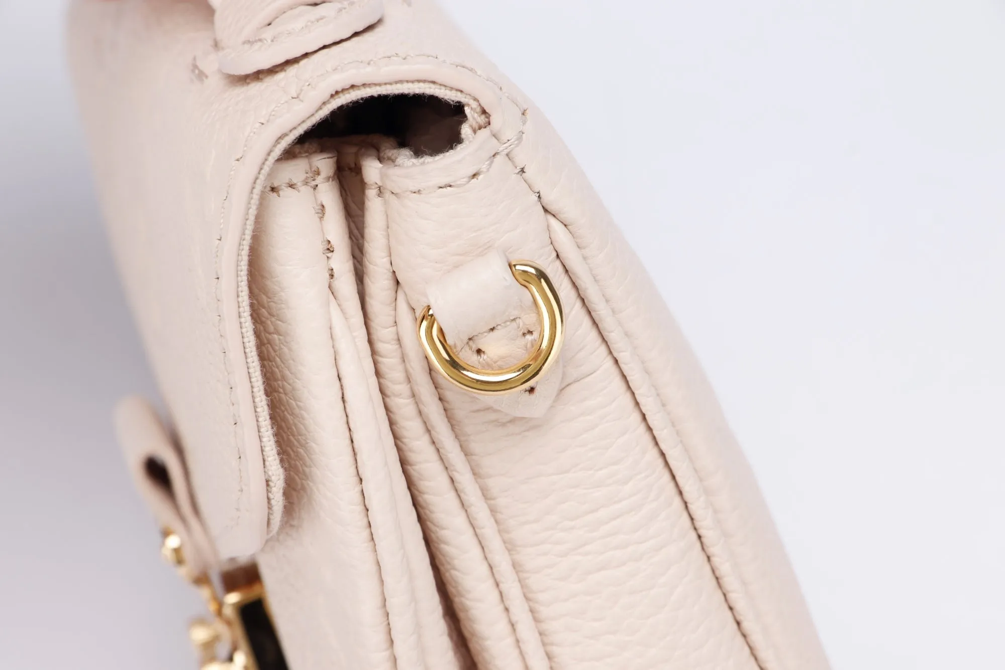 Louis Vuitton Micro Métis (M81390) Monogram Empreinte Beige Color, Gold Hardware with Gold Chain, Dust Cover & Box
