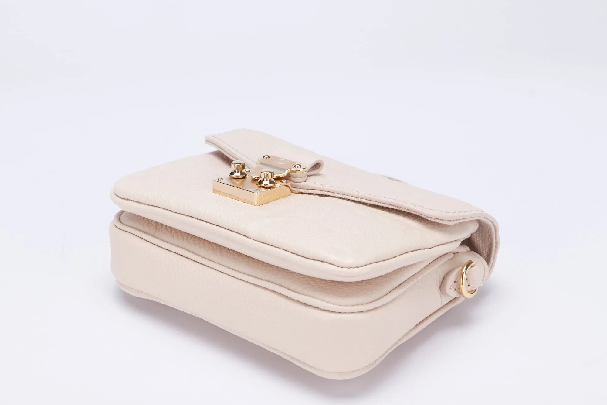 Louis Vuitton Micro Métis (M81390) Monogram Empreinte Beige Color, Gold Hardware with Gold Chain, Dust Cover & Box