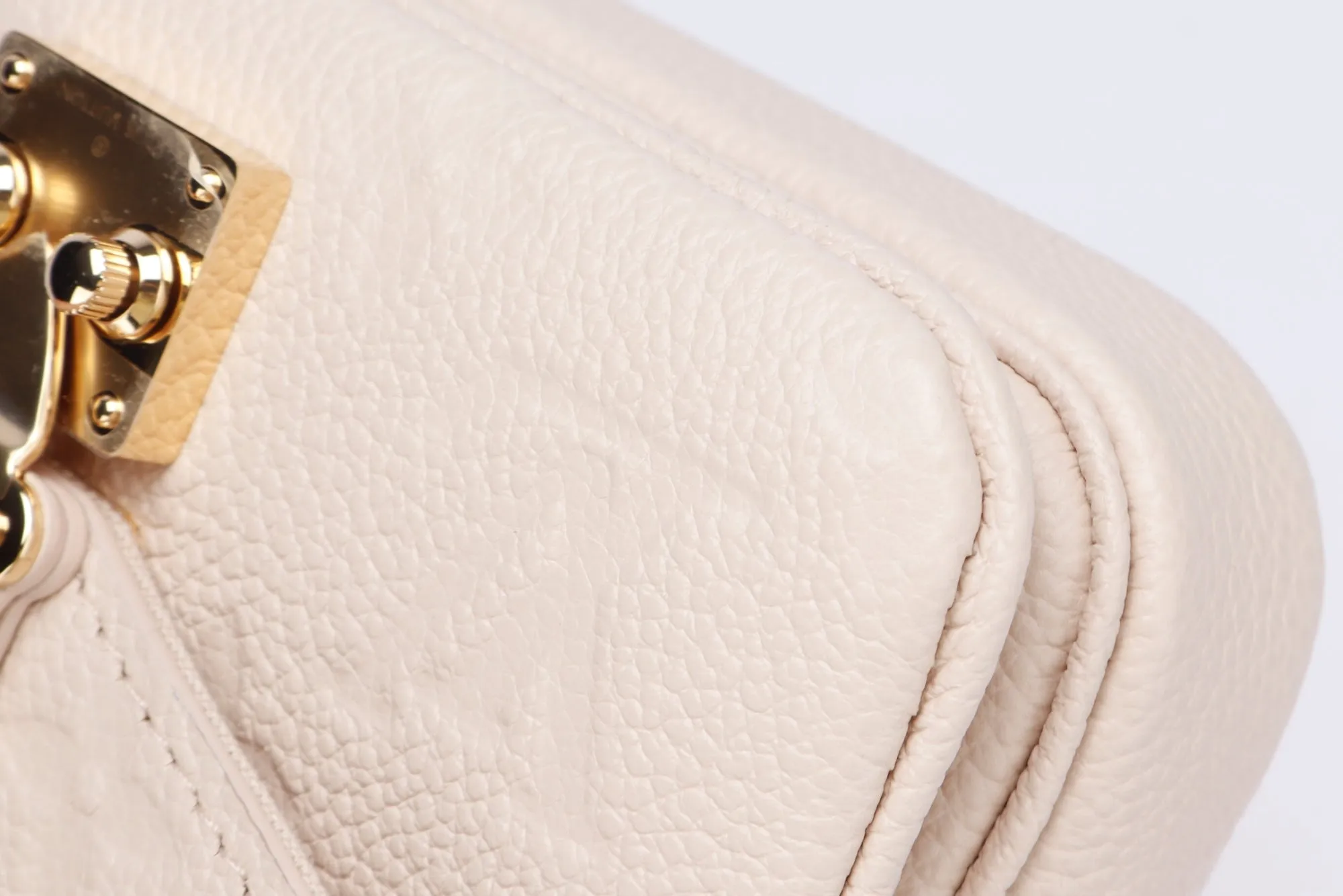 Louis Vuitton Micro Métis (M81390) Monogram Empreinte Beige Color, Gold Hardware with Gold Chain, Dust Cover & Box