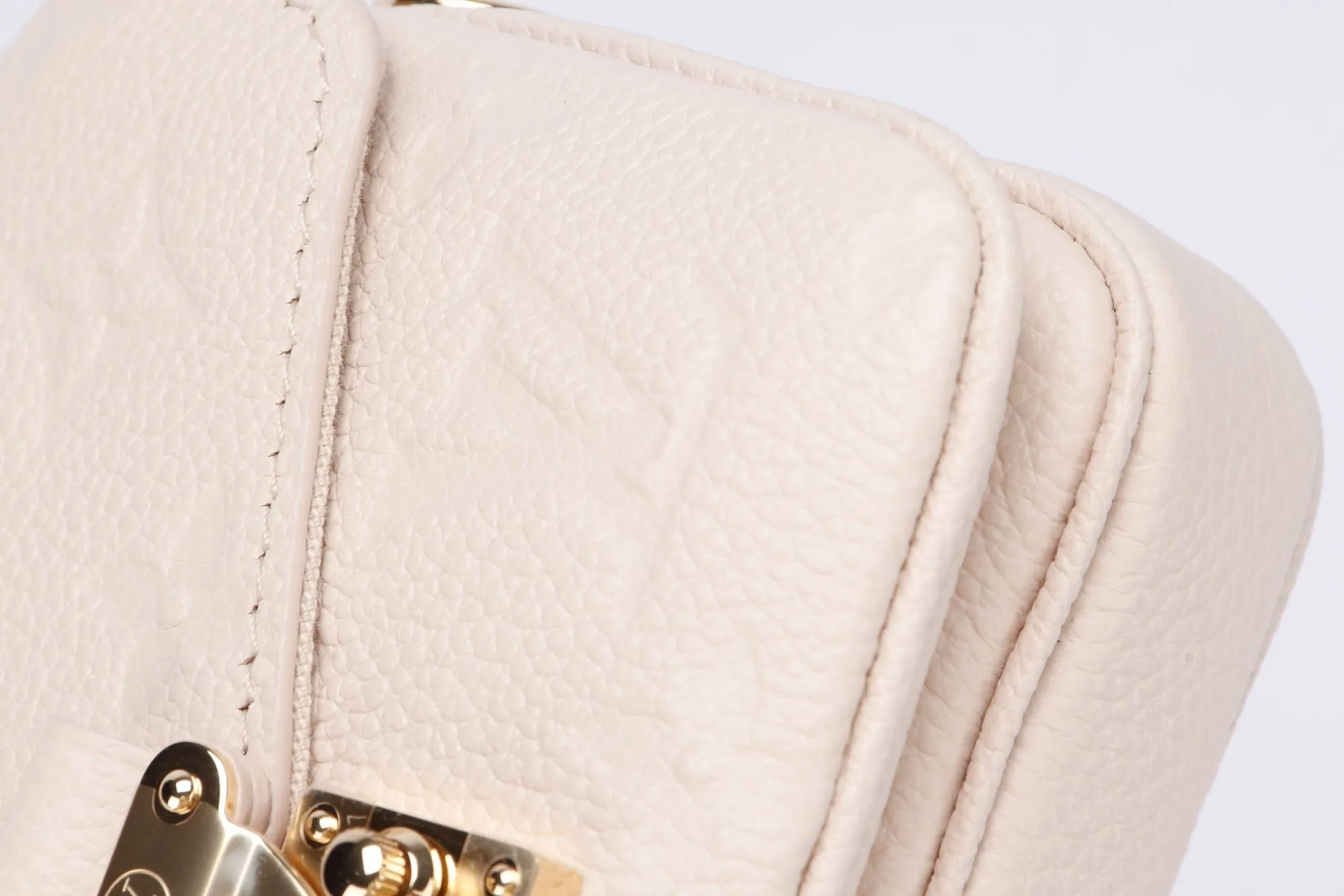 Louis Vuitton Micro Métis (M81390) Monogram Empreinte Beige Color, Gold Hardware with Gold Chain, Dust Cover & Box