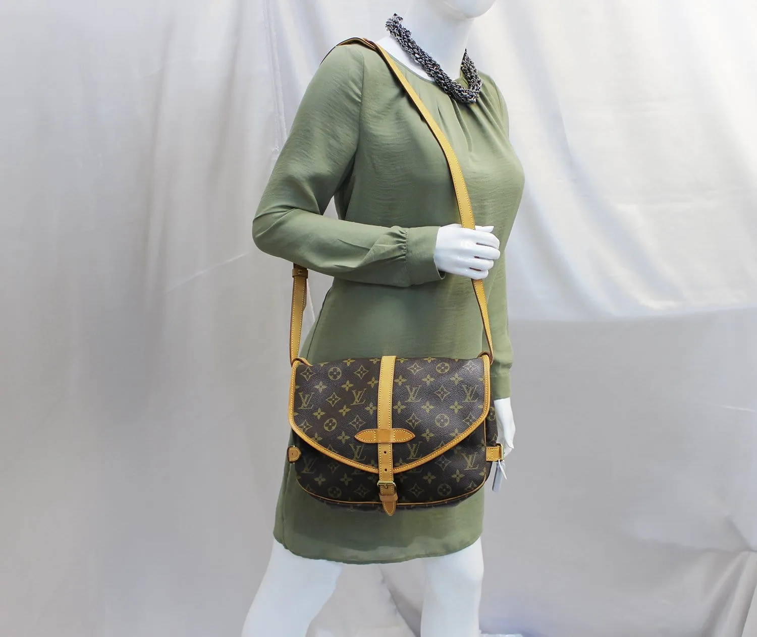 LOUIS VUITTON Monogram Canvas Saumur 30 Shoulder Bag