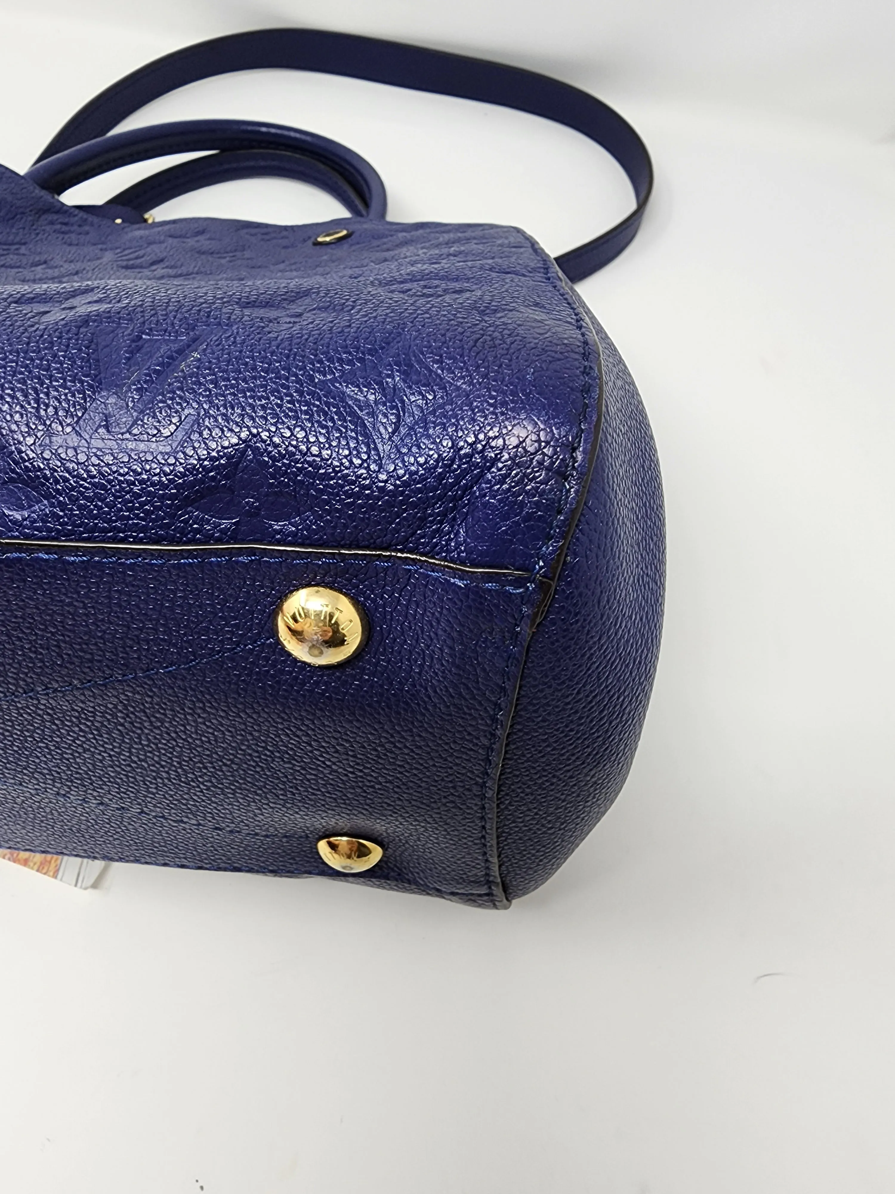 LOUIS VUITTON MONTAIGNE MM, CELESTE BLUE EMPREINTE