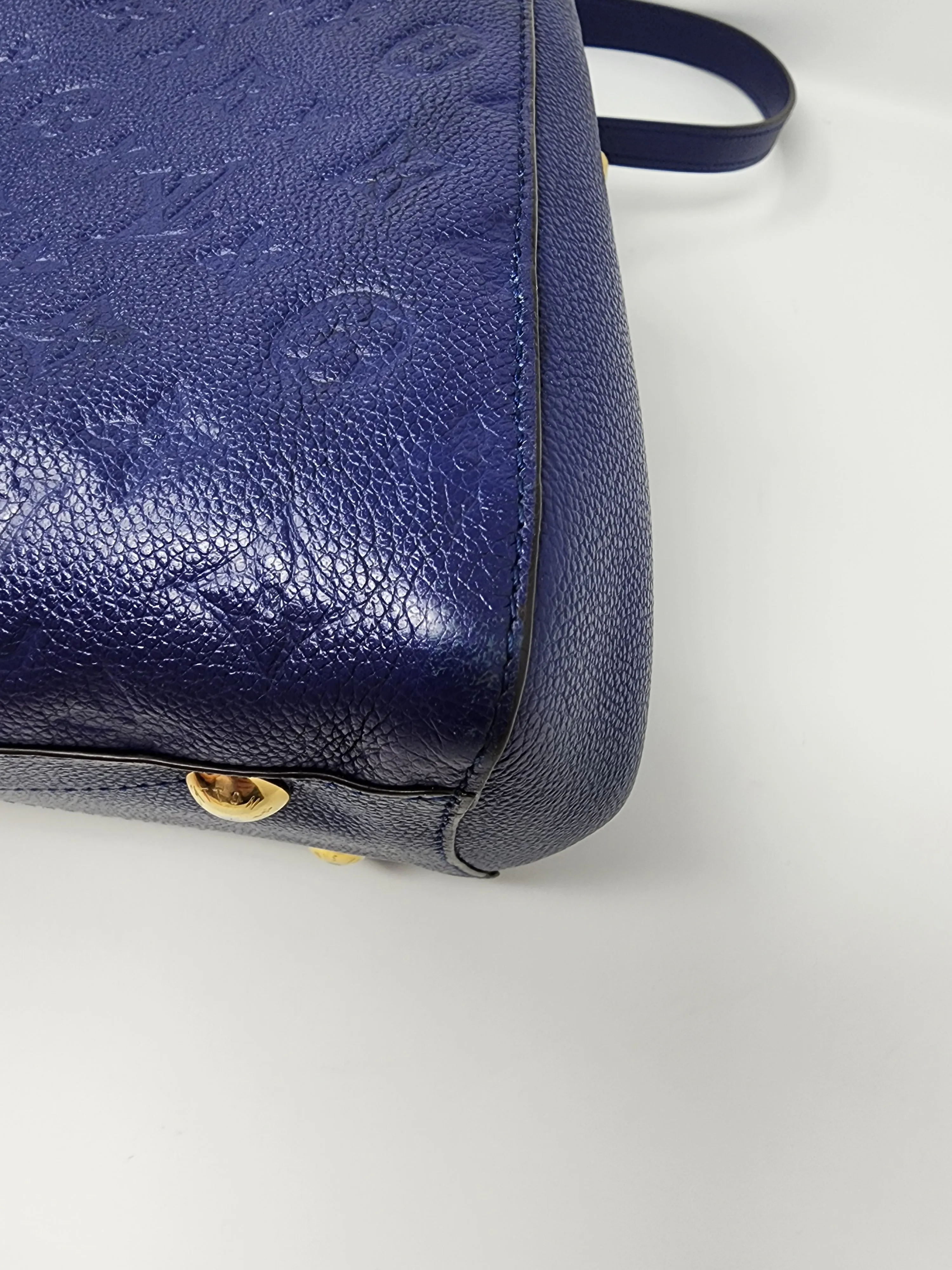 LOUIS VUITTON MONTAIGNE MM, CELESTE BLUE EMPREINTE