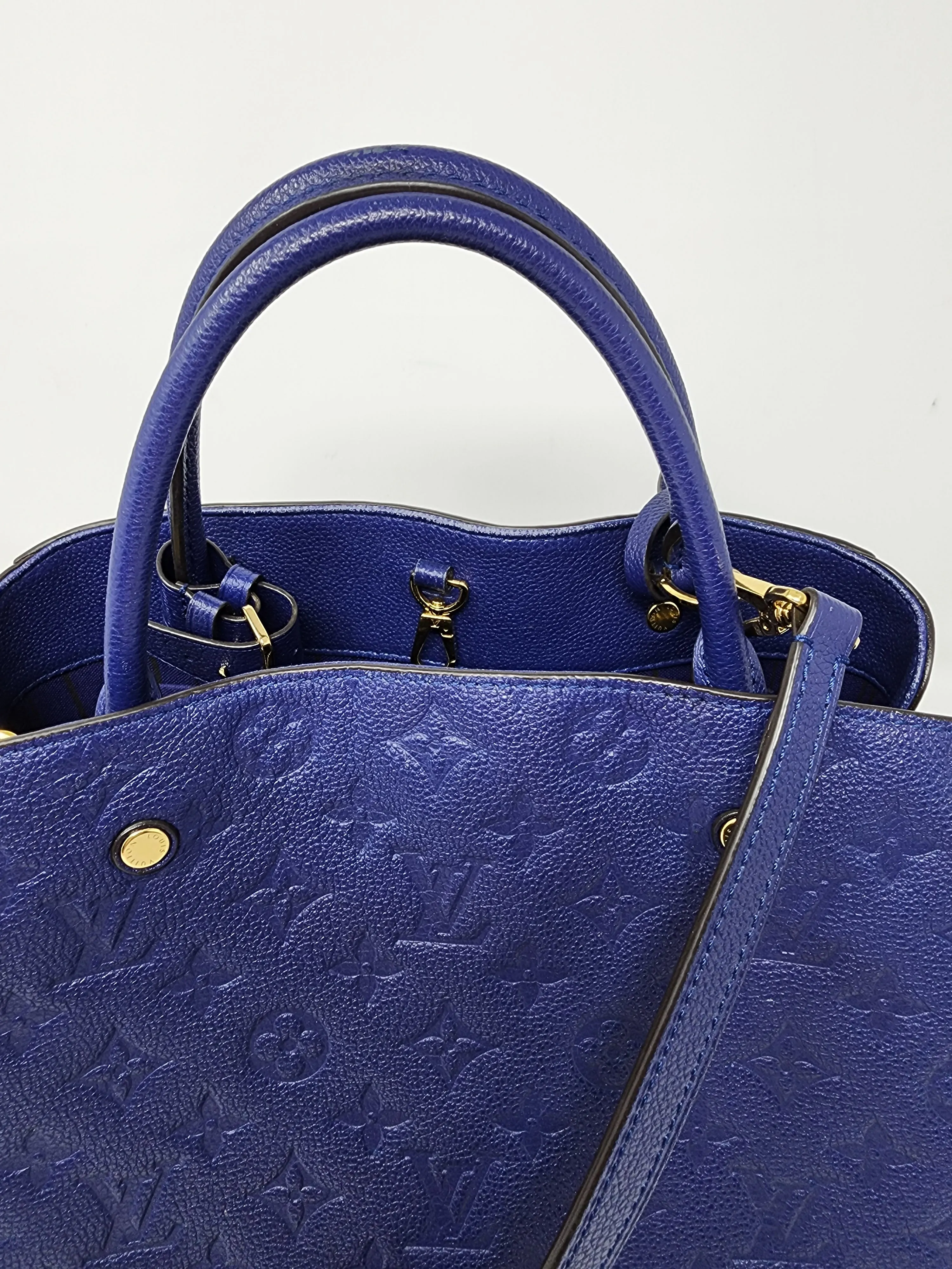 LOUIS VUITTON MONTAIGNE MM, CELESTE BLUE EMPREINTE