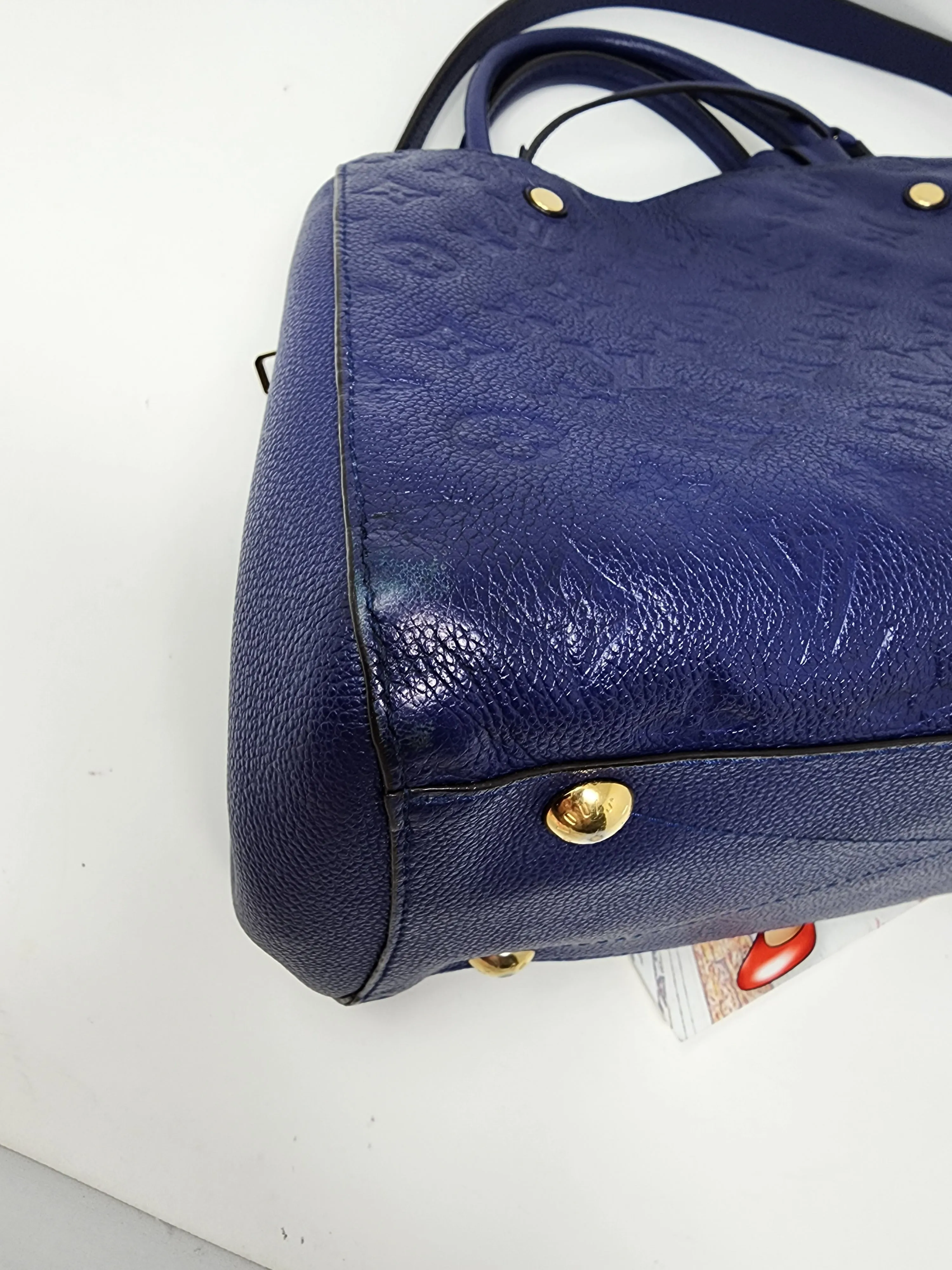 LOUIS VUITTON MONTAIGNE MM, CELESTE BLUE EMPREINTE