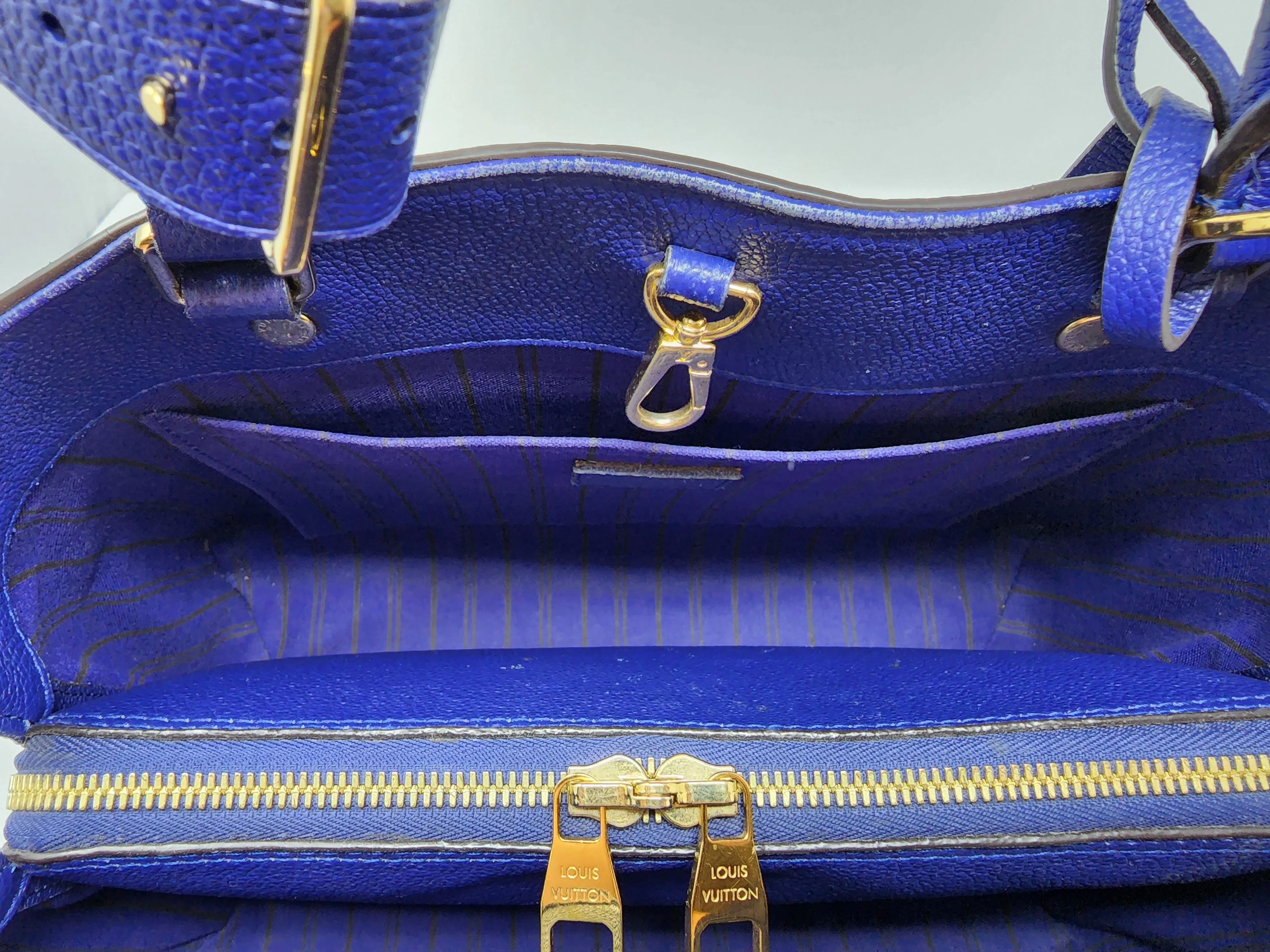 LOUIS VUITTON MONTAIGNE MM, CELESTE BLUE EMPREINTE