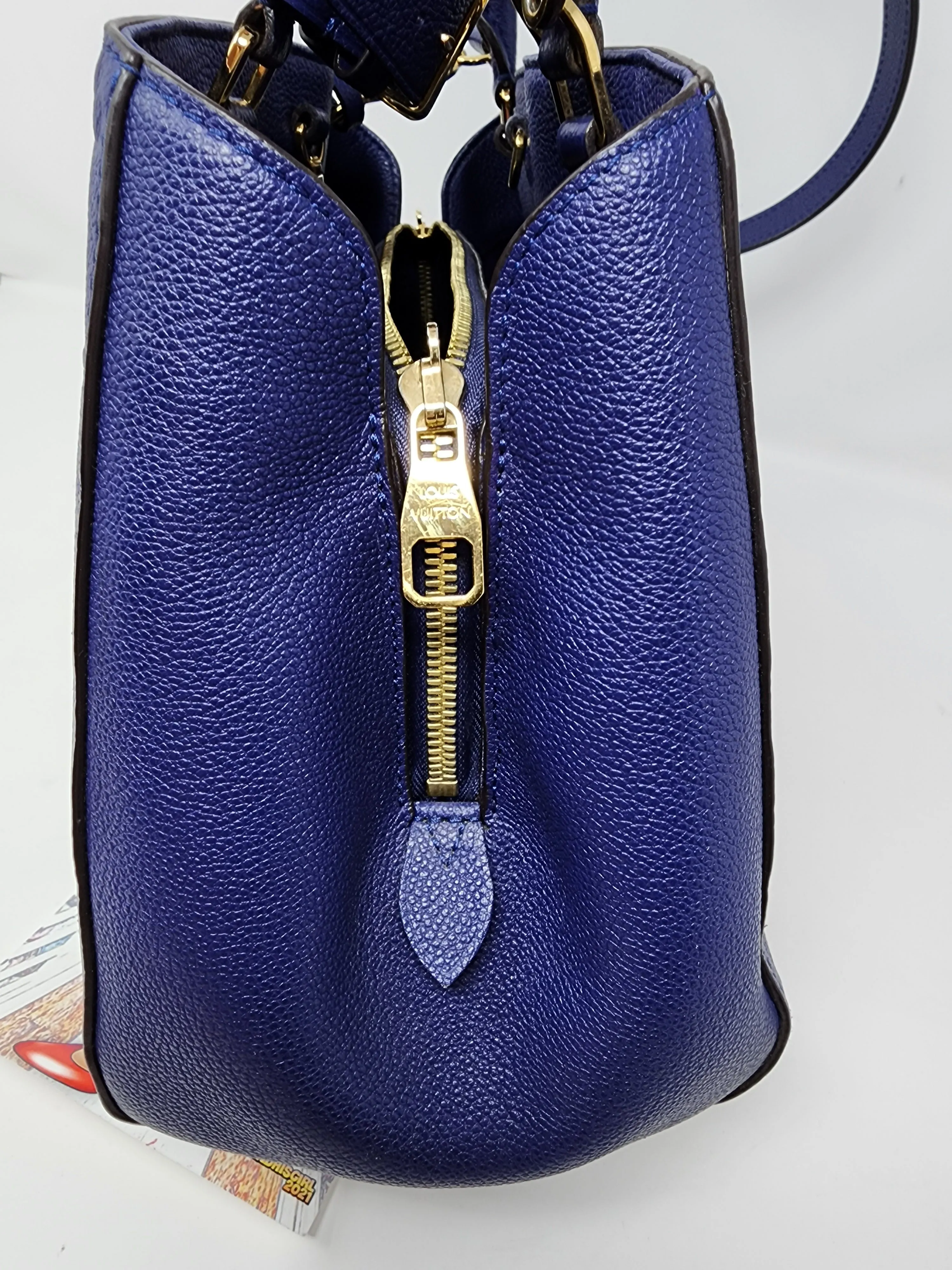 LOUIS VUITTON MONTAIGNE MM, CELESTE BLUE EMPREINTE