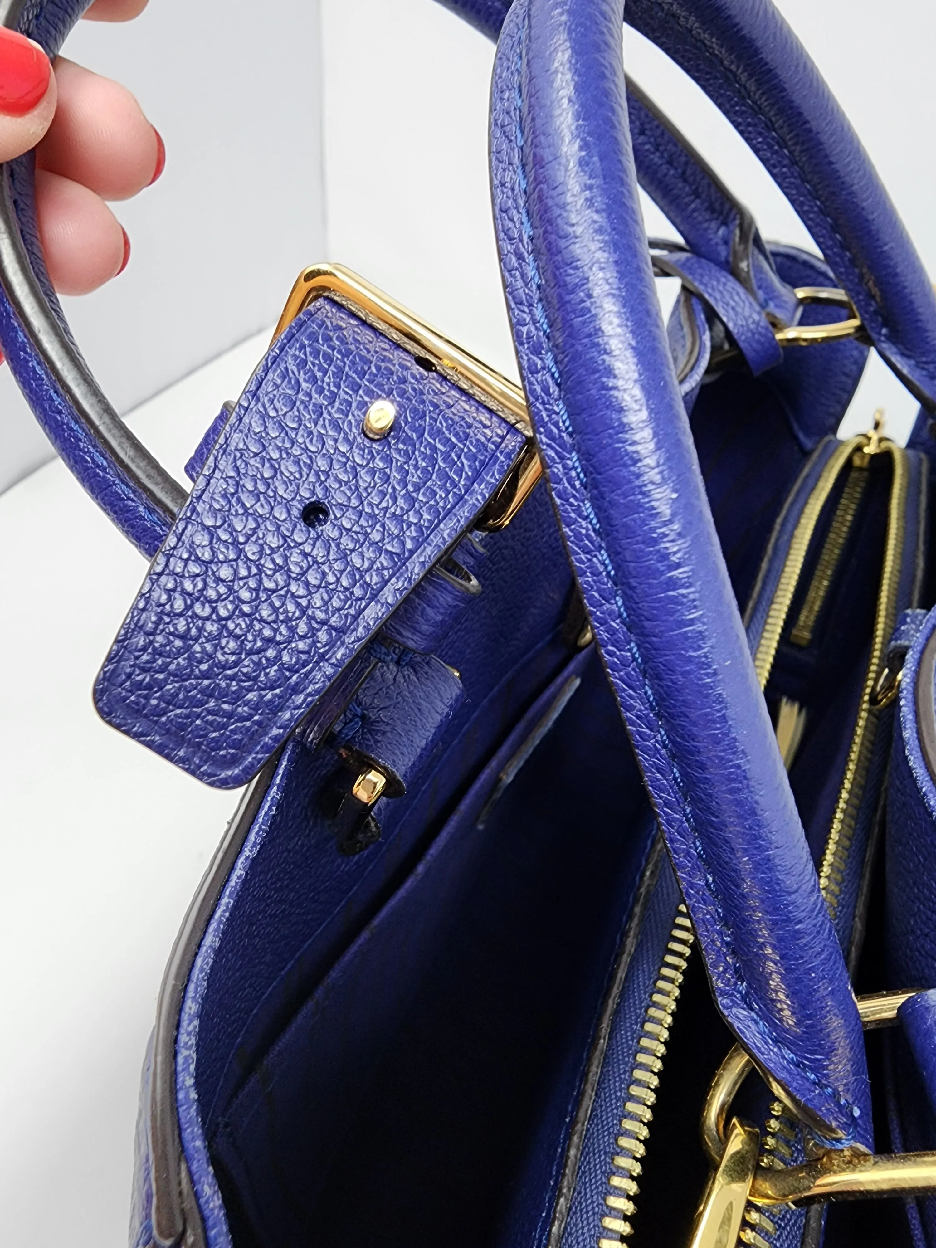 LOUIS VUITTON MONTAIGNE MM, CELESTE BLUE EMPREINTE