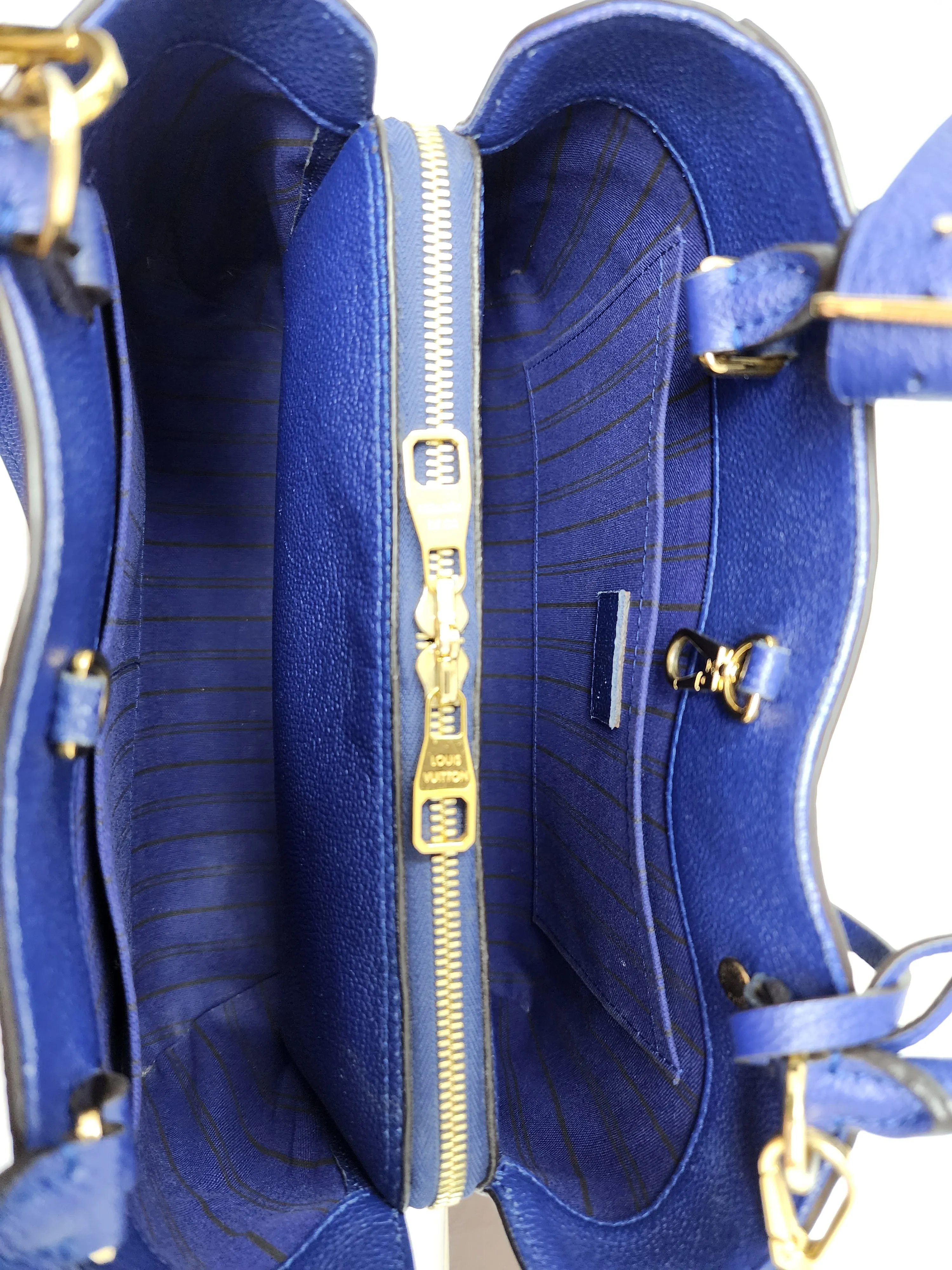 LOUIS VUITTON MONTAIGNE MM, CELESTE BLUE EMPREINTE