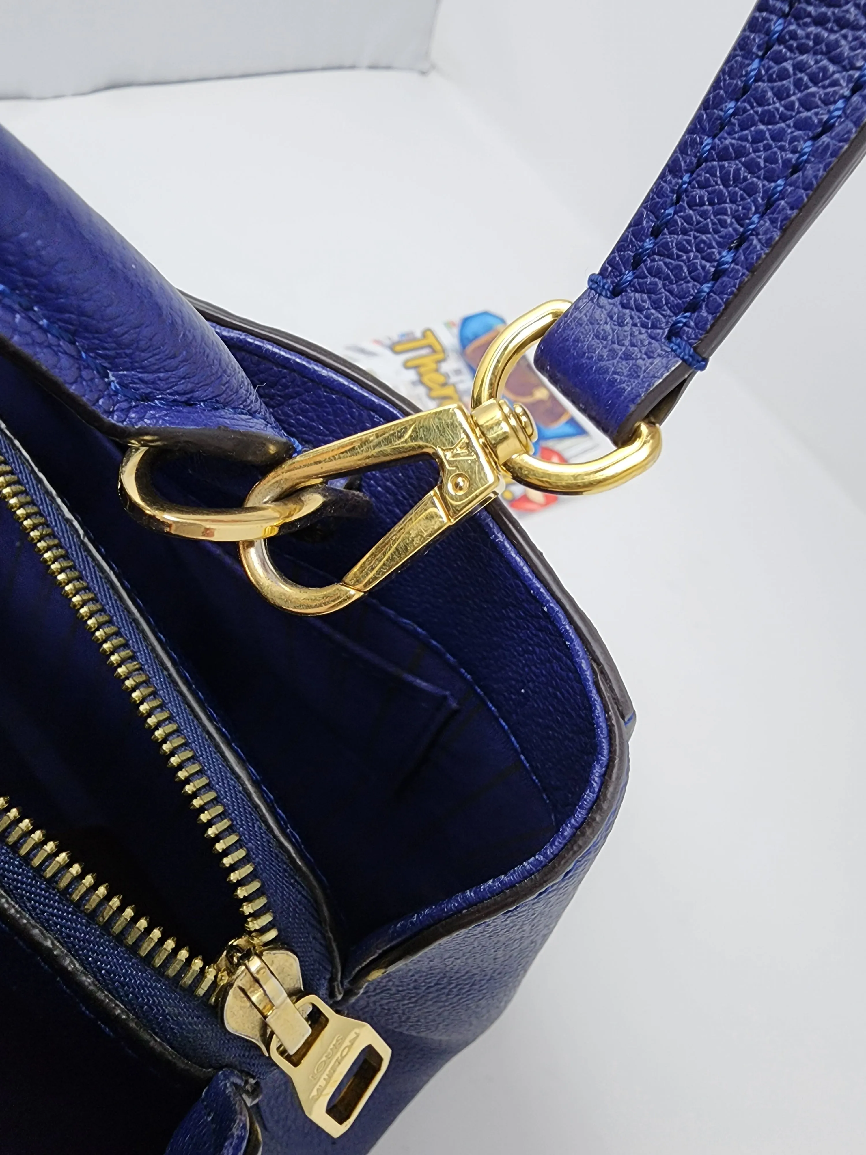 LOUIS VUITTON MONTAIGNE MM, CELESTE BLUE EMPREINTE