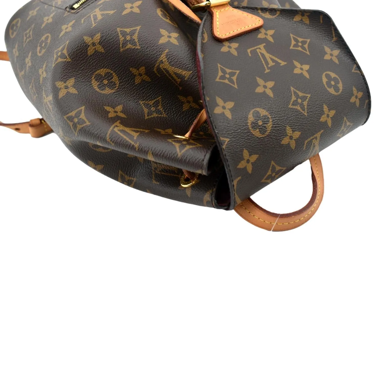 LOUIS VUITTON Montsouris Monogram Canvas Backpack Bag Brown