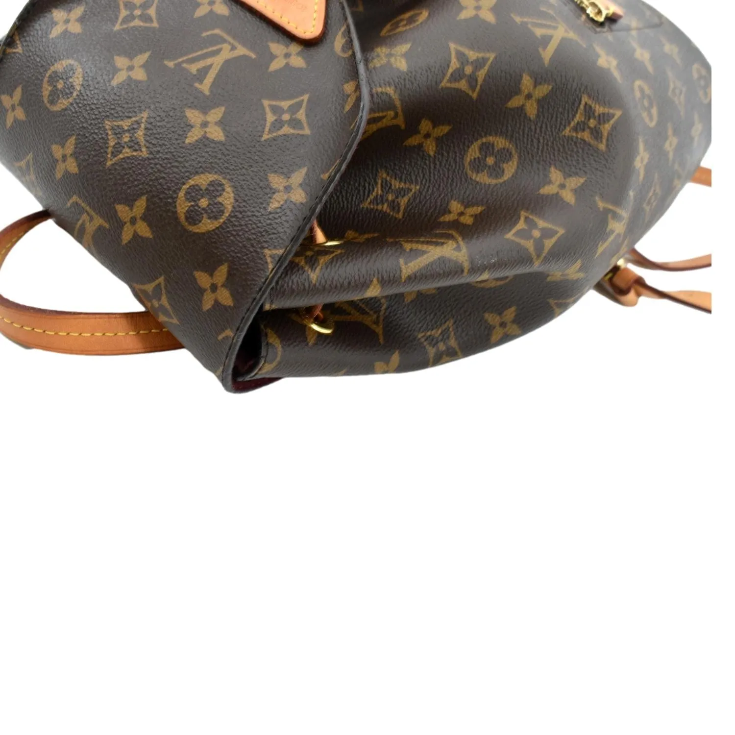 LOUIS VUITTON Montsouris Monogram Canvas Backpack Bag Brown