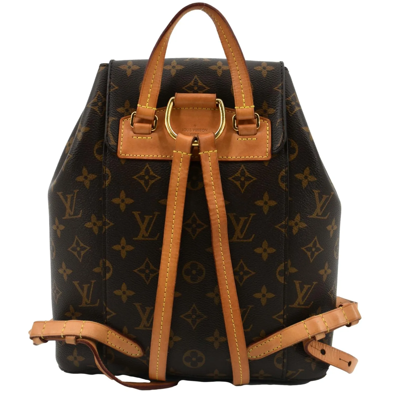 LOUIS VUITTON Montsouris Monogram Canvas Backpack Bag Brown