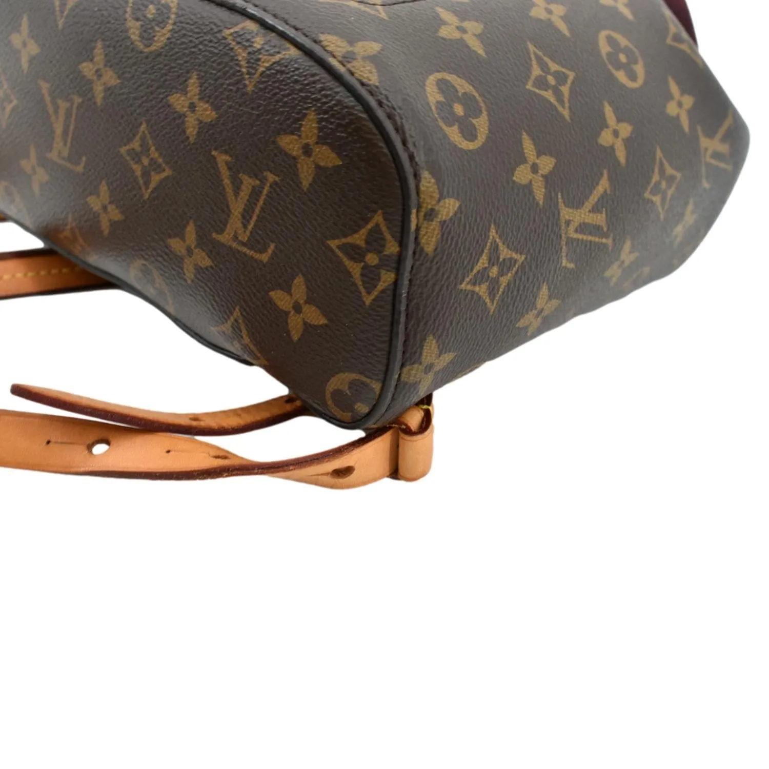 LOUIS VUITTON Montsouris Monogram Canvas Backpack Bag Brown
