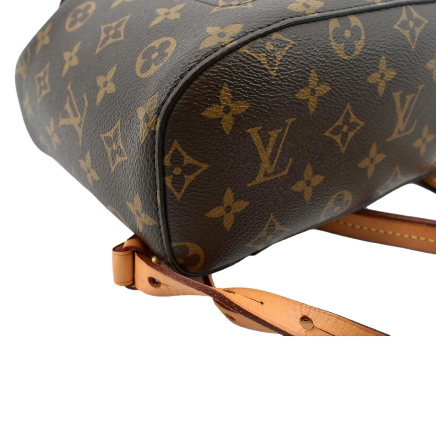 LOUIS VUITTON Montsouris Monogram Canvas Backpack Bag Brown
