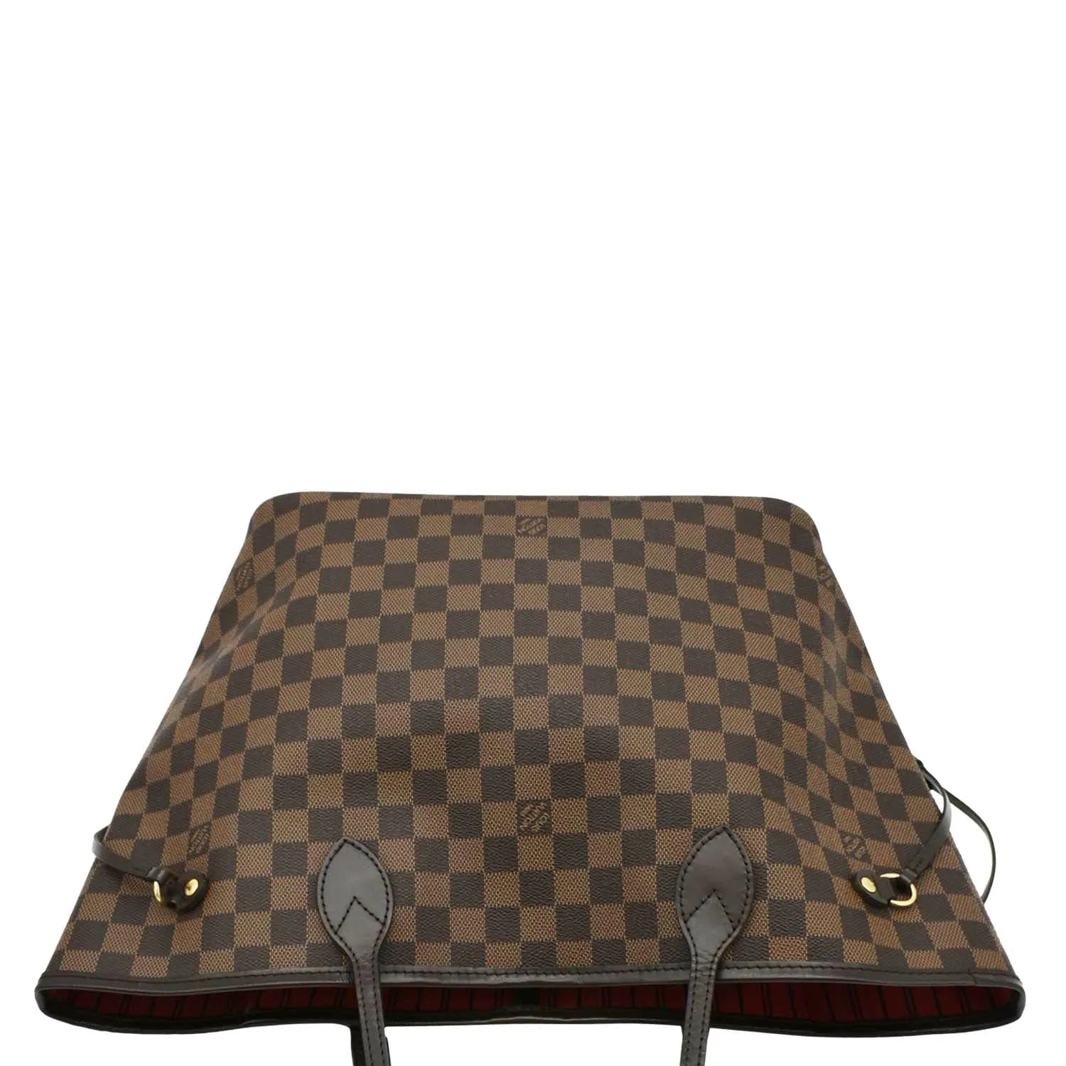 LOUIS VUITTON Neverfull MM Damier Ebene Tote Bag Brown