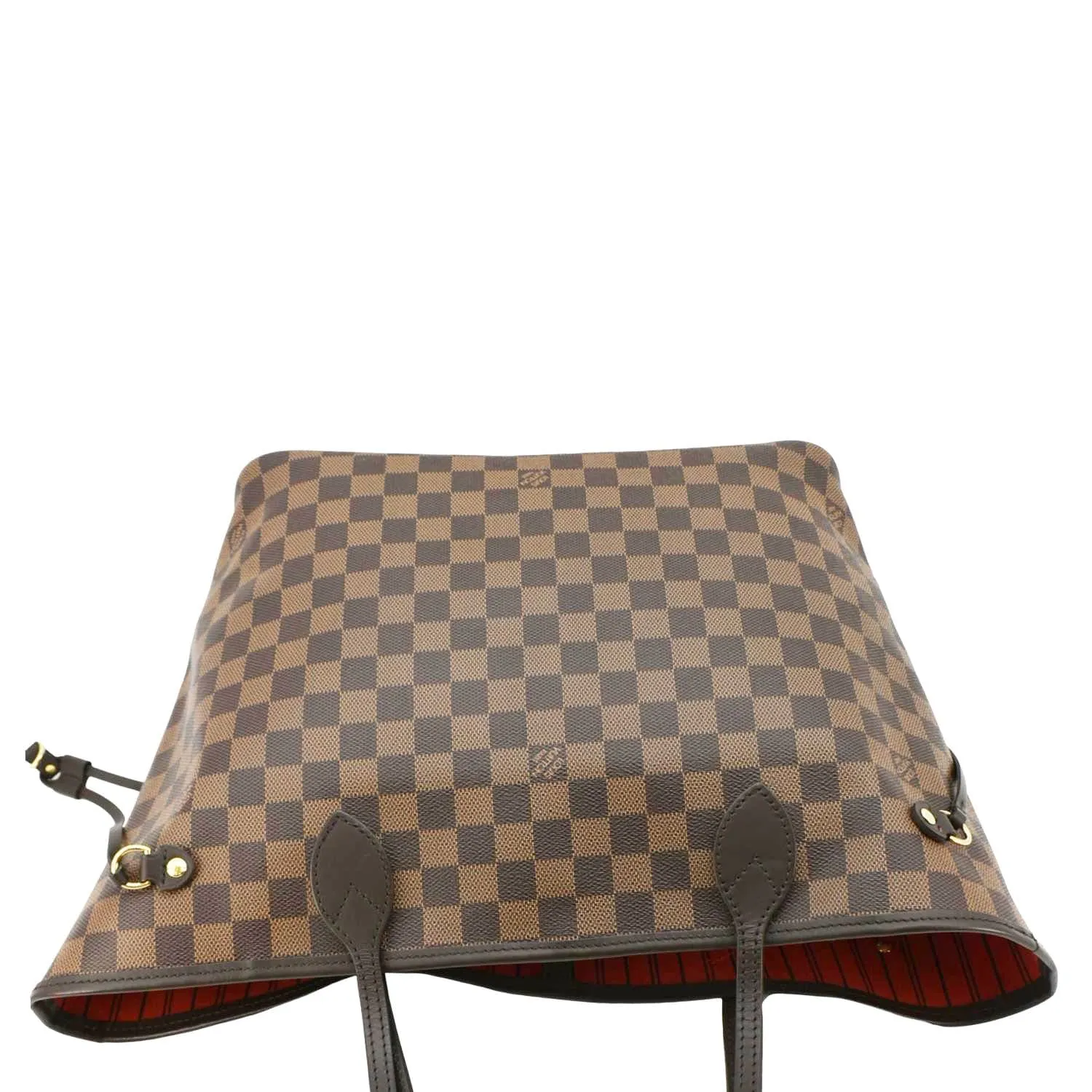 LOUIS VUITTON Neverfull MM Damier Ebene Tote Bag Brown