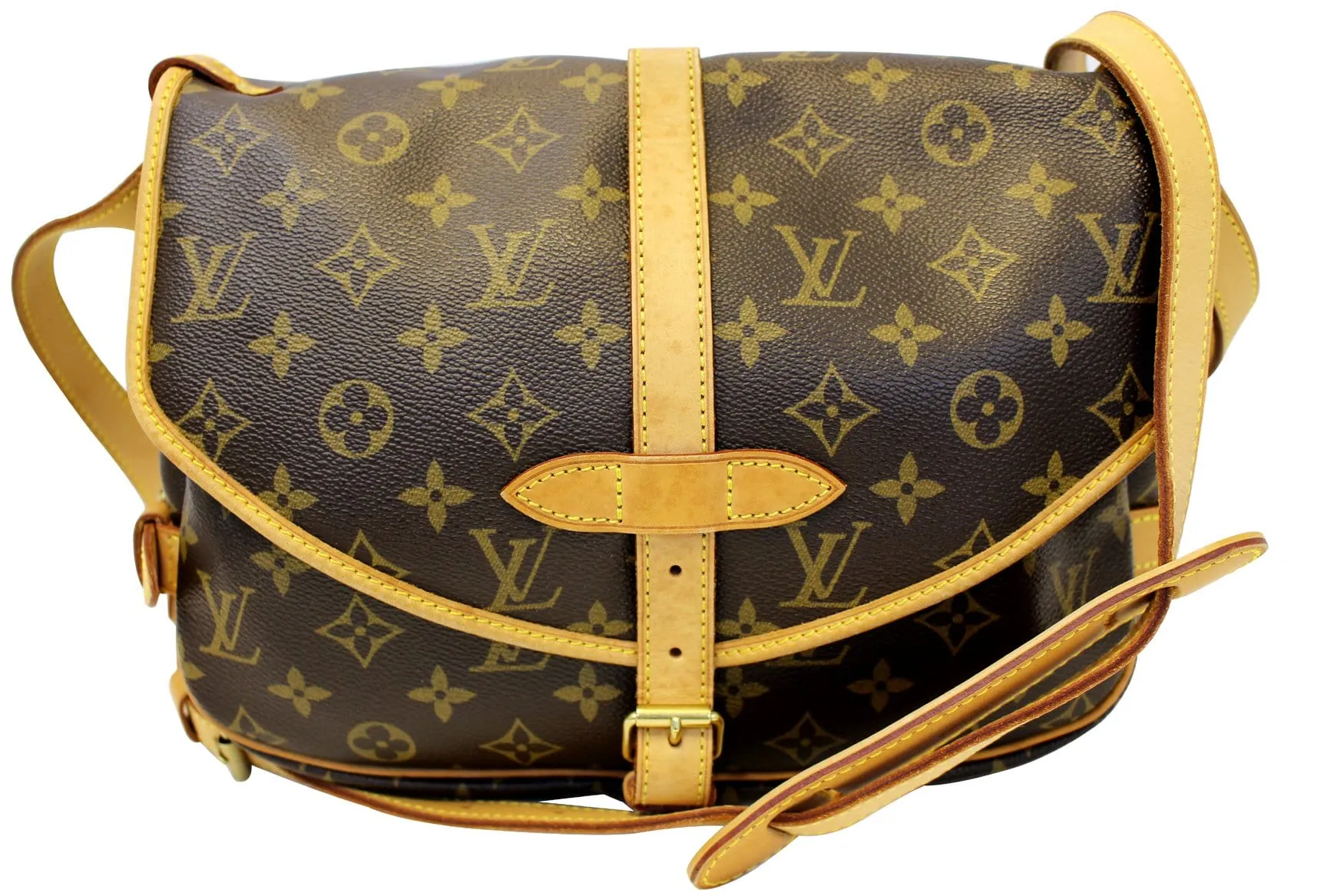 LOUIS VUITTON Shoulder Bag Monogram Canvas Saumur 30