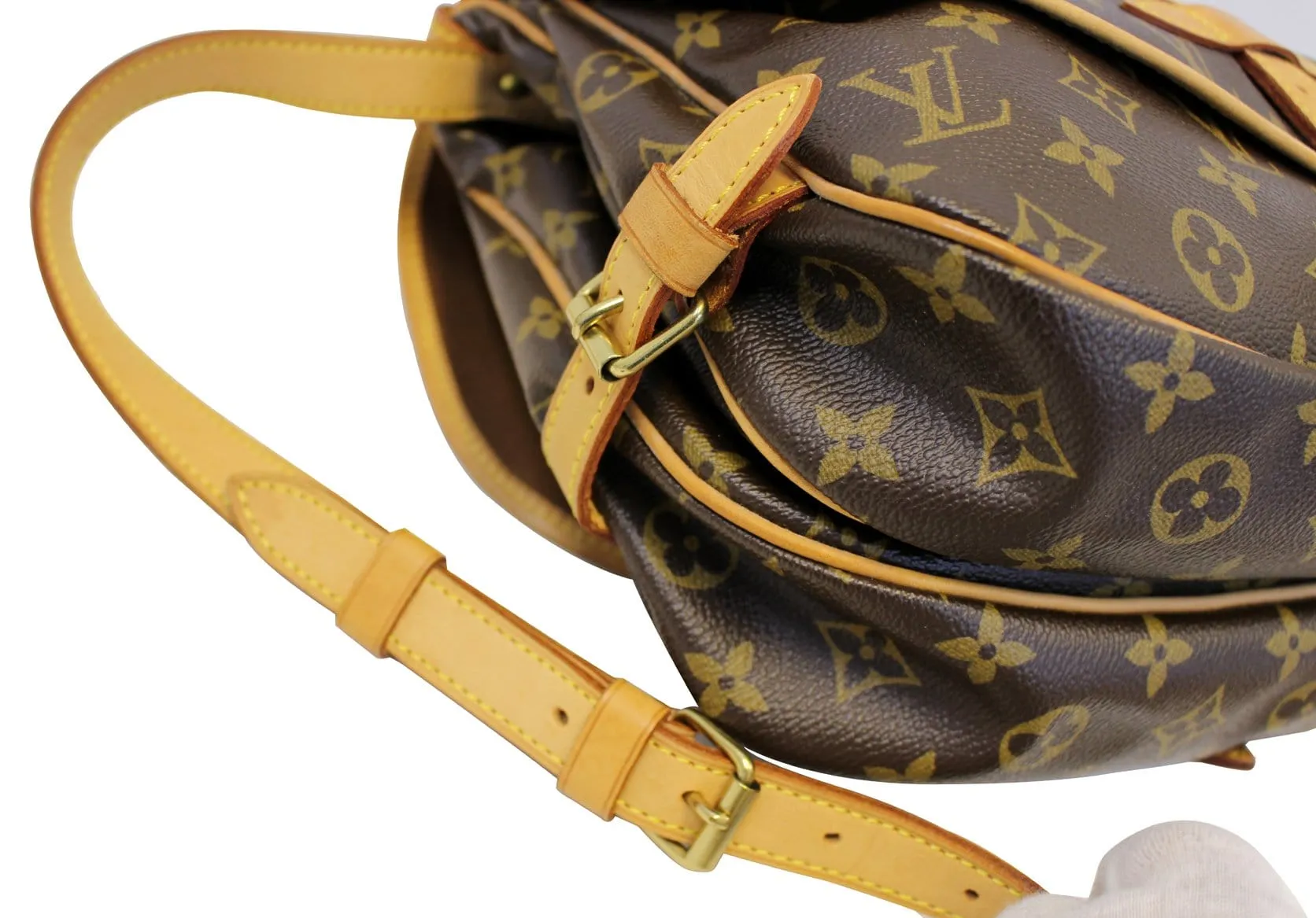 LOUIS VUITTON Shoulder Bag Monogram Canvas Saumur 30