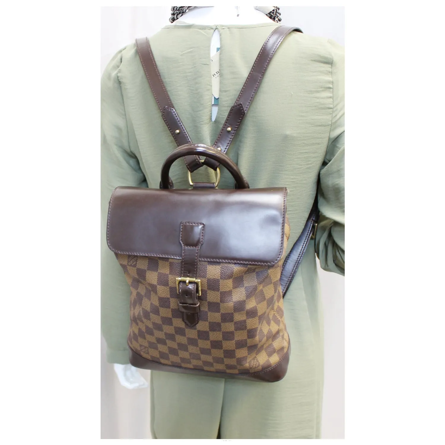 LOUIS VUITTON Soho Damier Ebene Backpack Bag Brown - 20% OFF