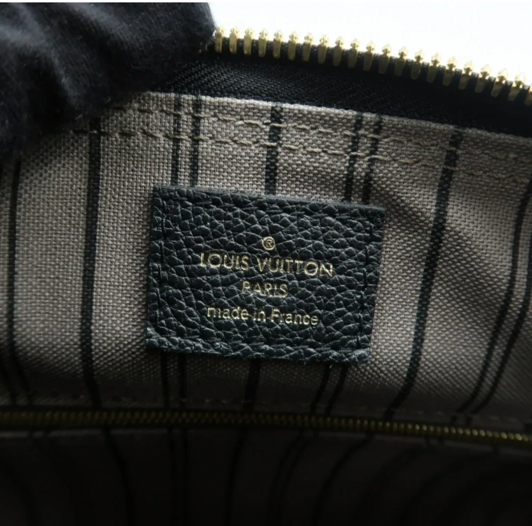 Louis Vuitton Speedy 25 Black Monogram Leather Satchel Bag