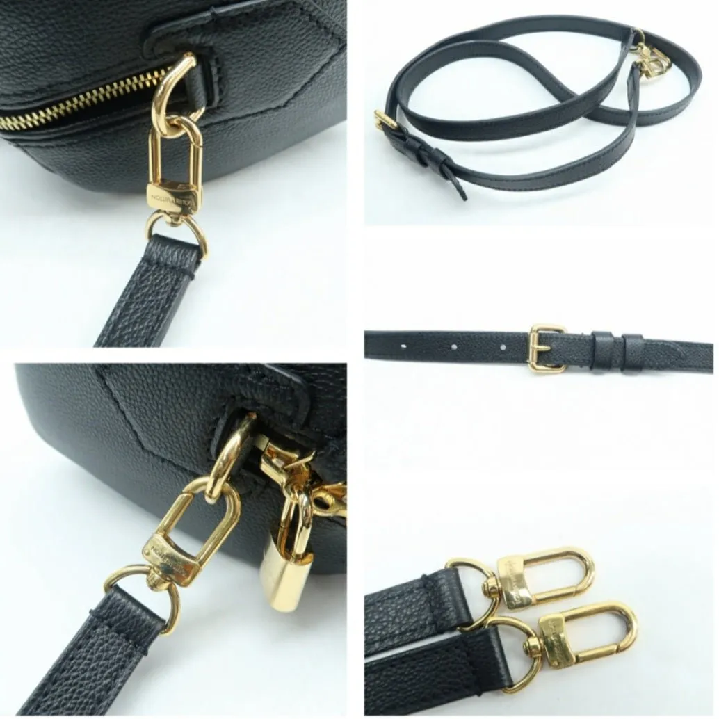 Louis Vuitton Speedy 25 Black Monogram Leather Satchel Bag