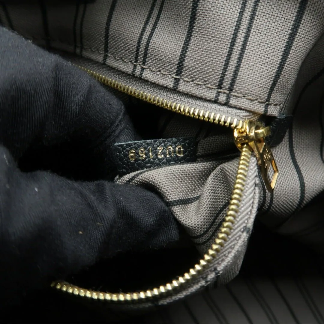 Louis Vuitton Speedy 25 Black Monogram Leather Satchel Bag