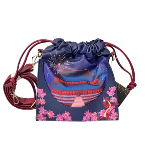 Loungefly Disney Mulan Castle Cinch Sack Crossbody DEFECTIVE #368