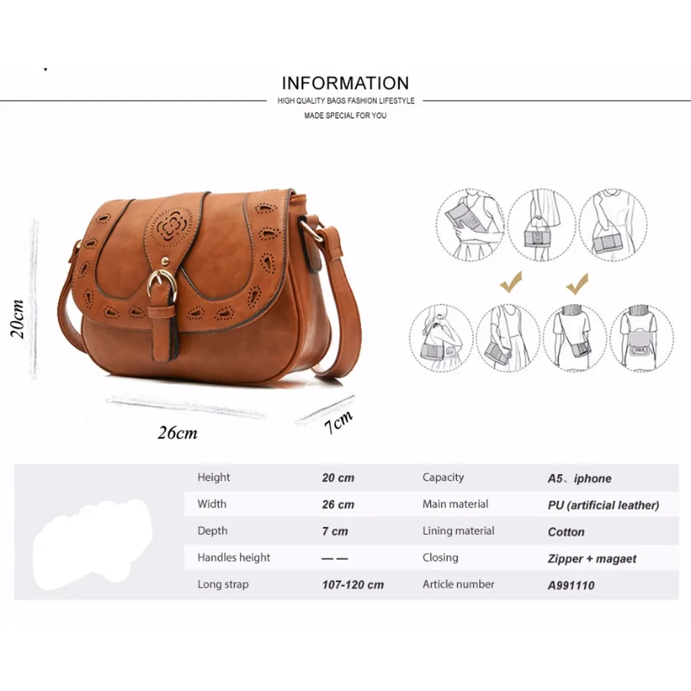 <bold>Crossbody / Shoulder Bag <br>Vegan-Leather