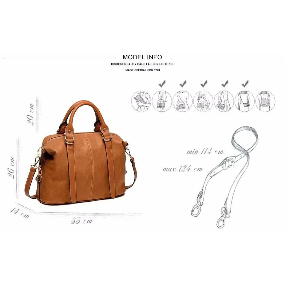 <bold>Top-Handle  / Crossbody Bag  <br>Vegan-Leather