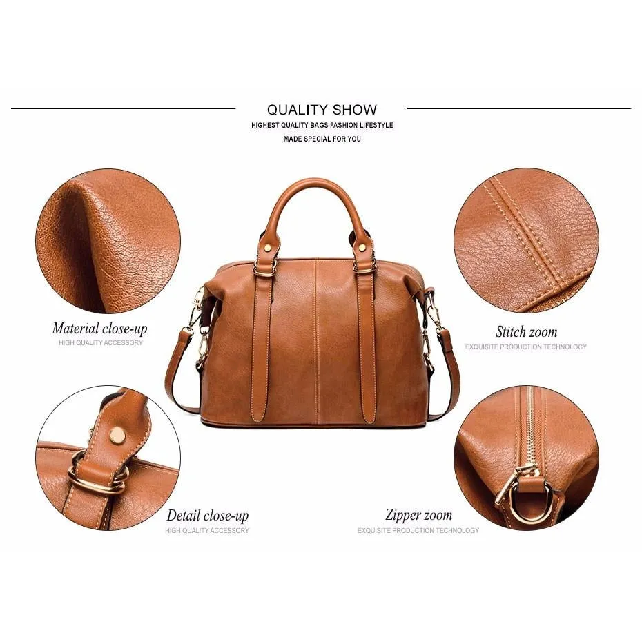 <bold>Top-Handle  / Crossbody Bag  <br>Vegan-Leather