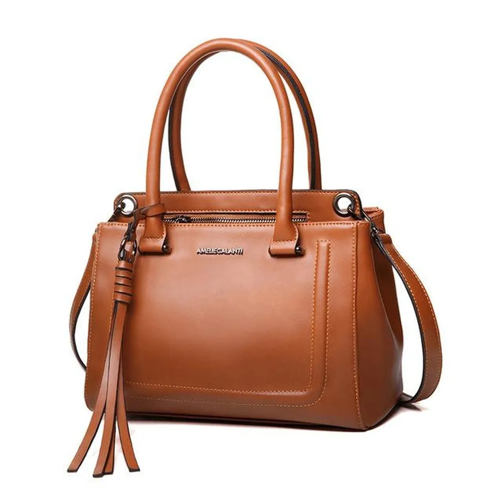 <bold>Top-Handle / Tote  Bag  <br>Vegan-Leather