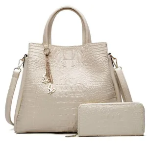 <bold>Tote Bag & Clutch Set <br>Vegan-Leather