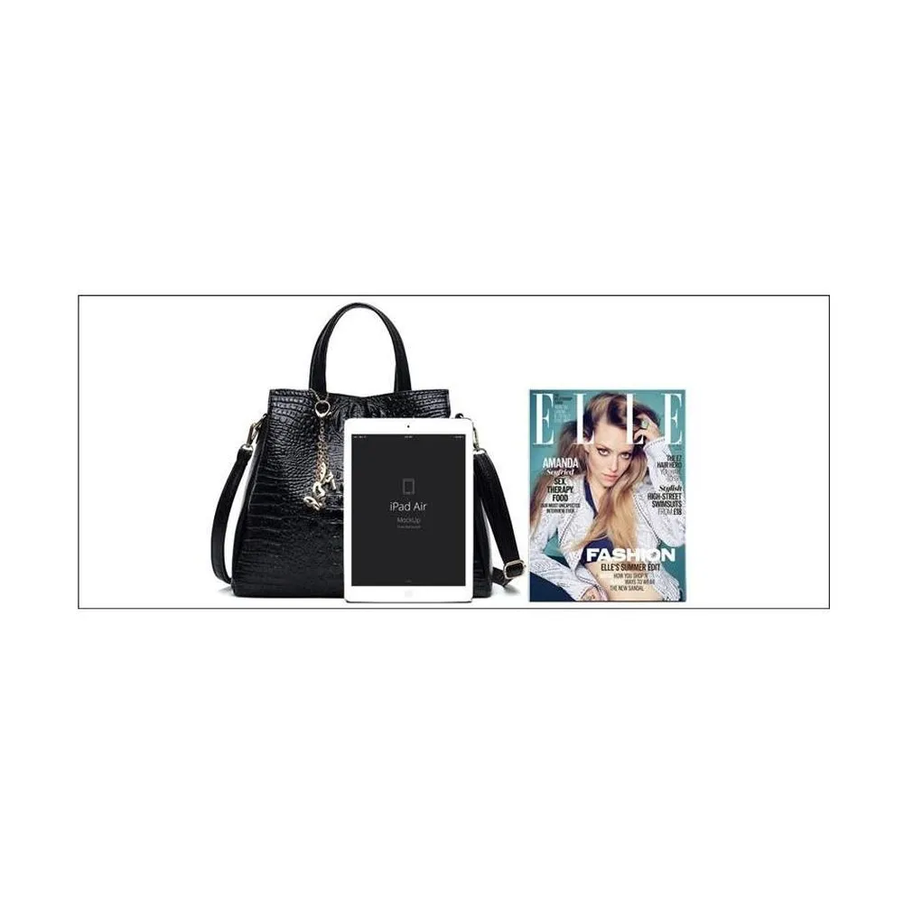 <bold>Tote Bag & Clutch Set <br>Vegan-Leather